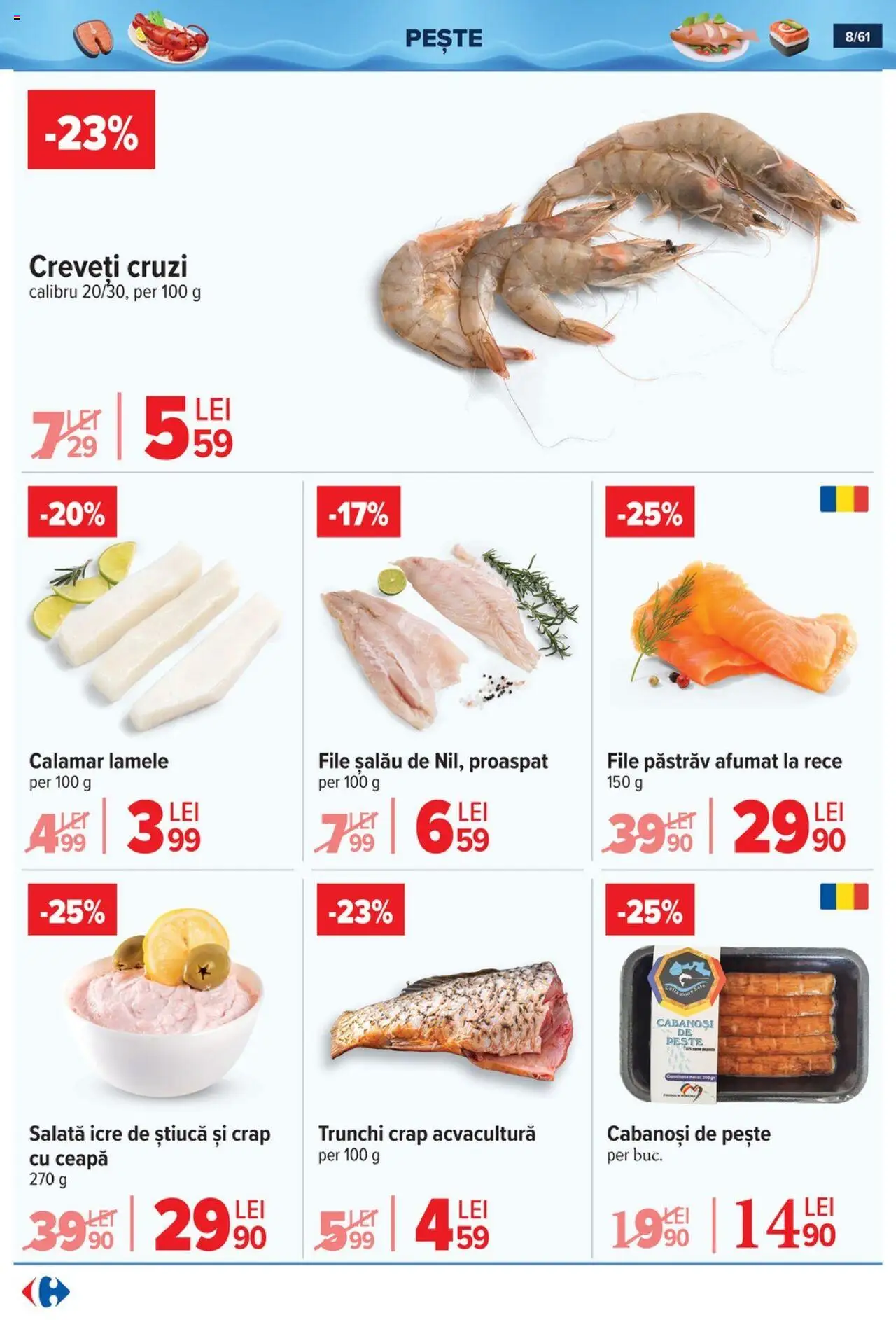 Catalog Carrefour 30 Iulie - 4 August 2025 | Pagina 9 | Produse: Pește, Salată, Ceapă