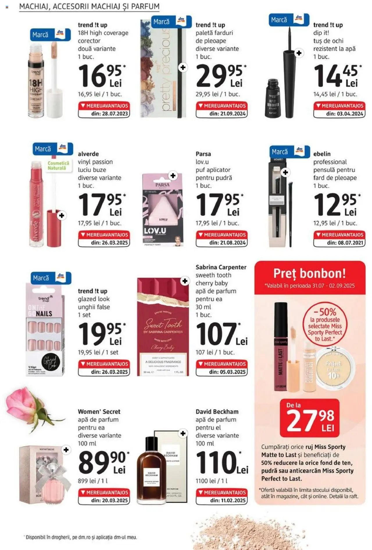 Catalog DM Drogerie Markt 31 Iulie - 1 Septembrie 2025 | Pagina 10 | Produse: Apă de parfum, Parfum, Machiaj, Pudră