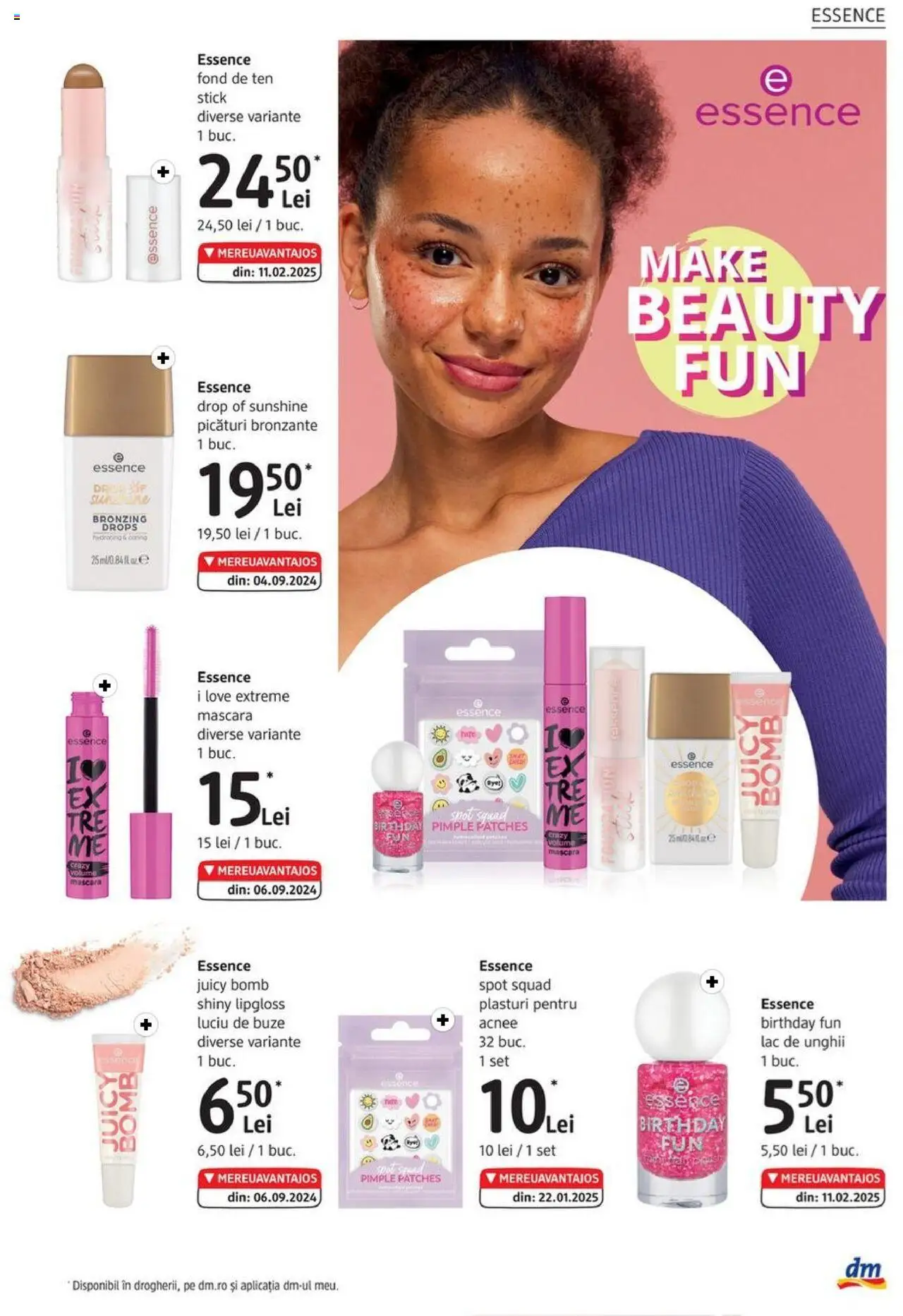 Catalog DM Drogerie Markt 31 Iulie - 1 Septembrie 2025 | Pagina 11 | Produse: Fond de ten, Plasturi, Luciu de buze, Lac de unghii