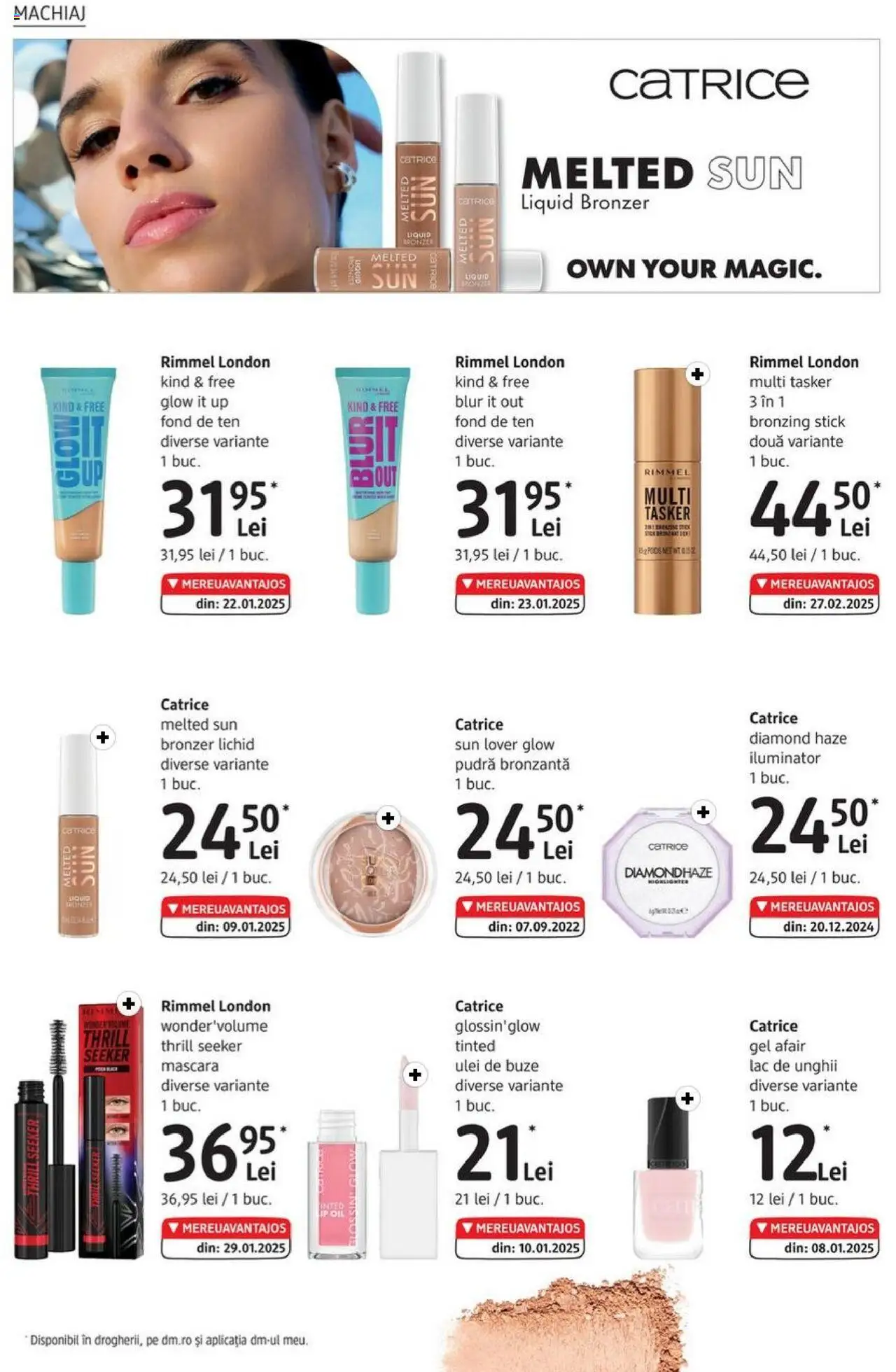 Catalog DM Drogerie Markt 31 Iulie - 1 Septembrie 2025 | Pagina 12 | Produse: Fond de ten, Bronzer, Iluminator, Lac de unghii