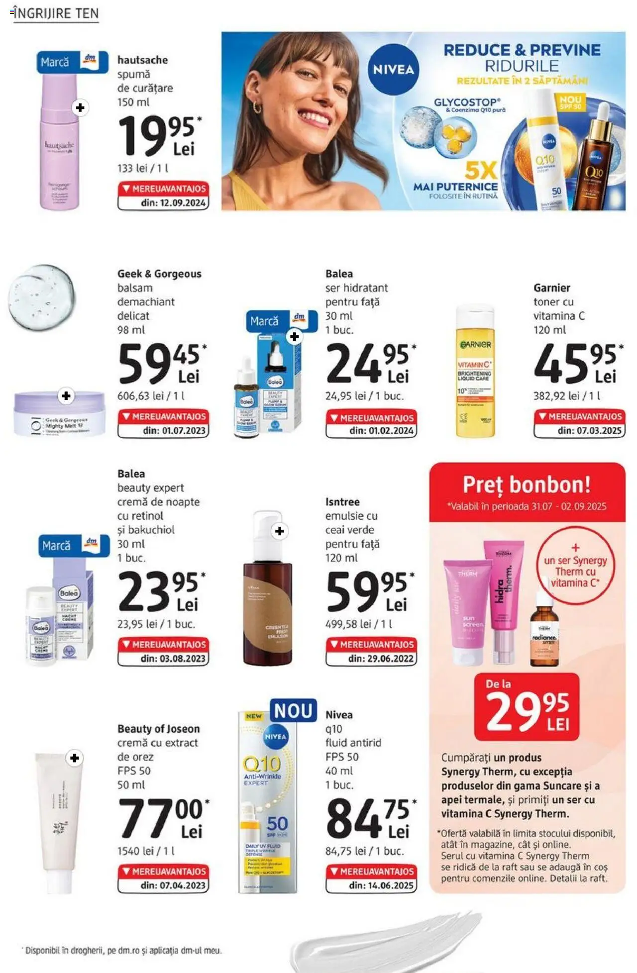 Catalog DM Drogerie Markt 31 Iulie - 1 Septembrie 2025 | Pagina 14 | Produse: Serum, Coș, Cremă, Ceai