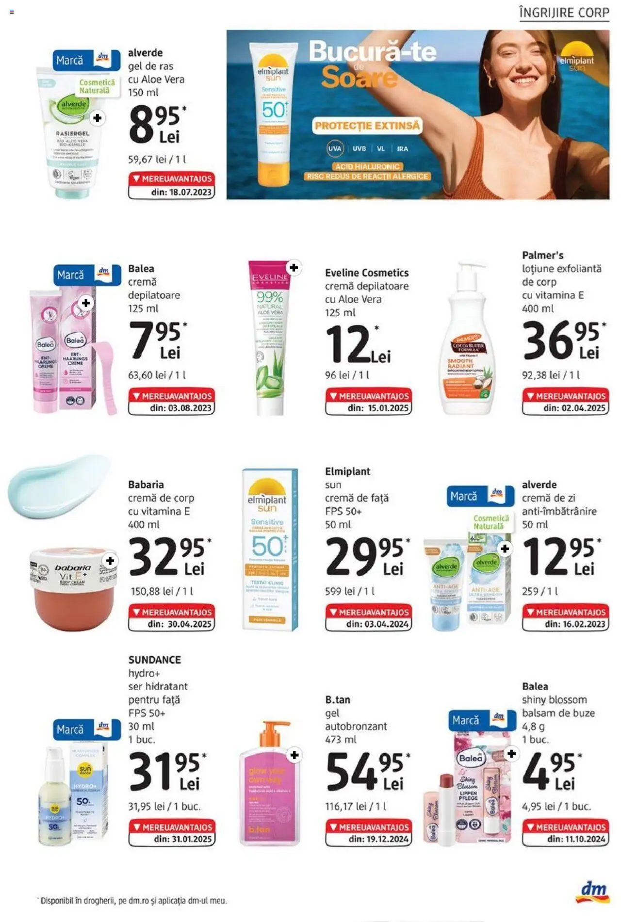 Catalog DM Drogerie Markt 31 Iulie - 1 Septembrie 2025 | Pagina 15 | Produse: Serum, Aloe vera, Cremă, Cremă depilatoare