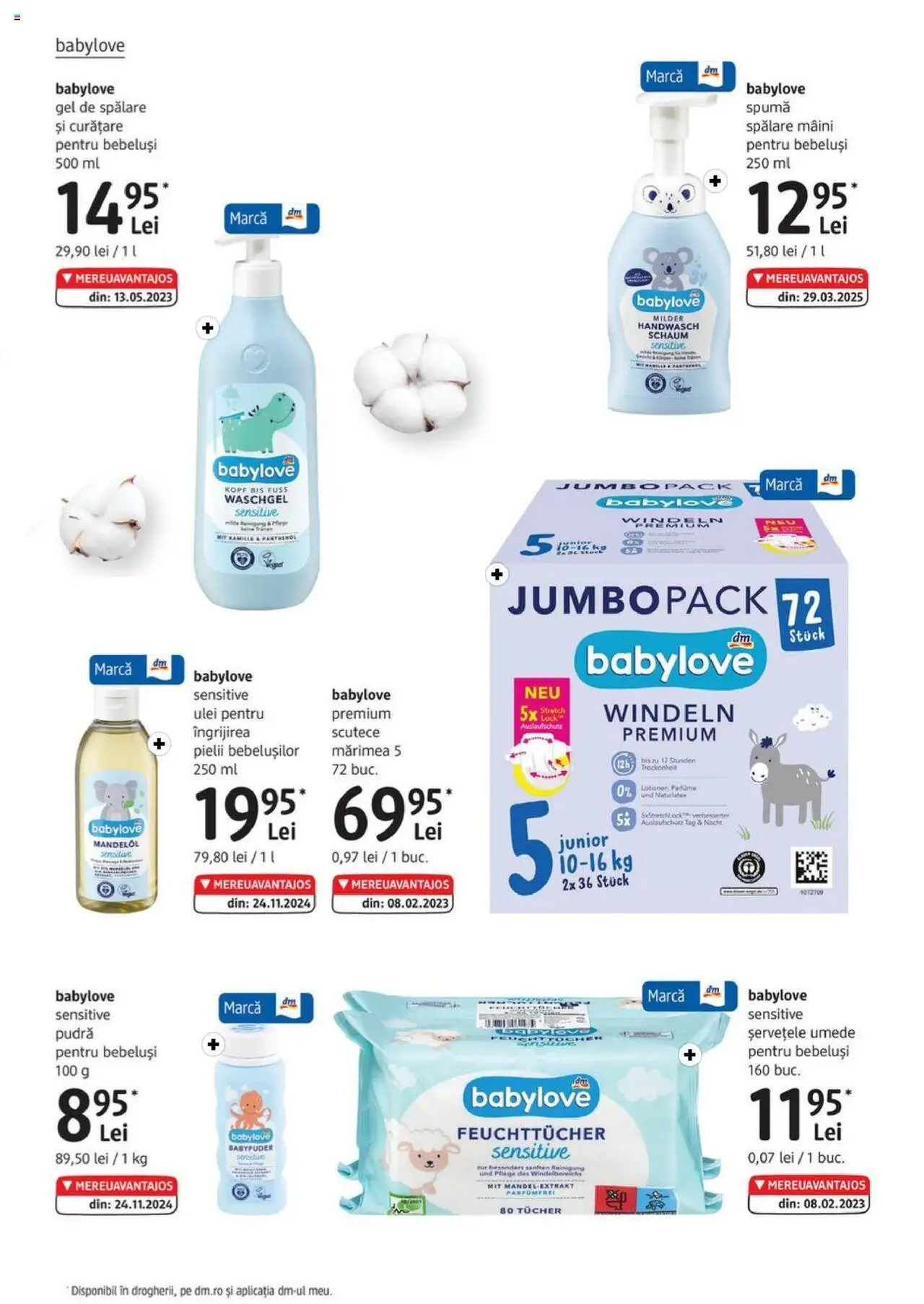 Catalog DM Drogerie Markt 31 Iulie - 1 Septembrie 2025 | Pagina 20 | Produse: Pudră, Ulei, Șervețele umede, Scutece