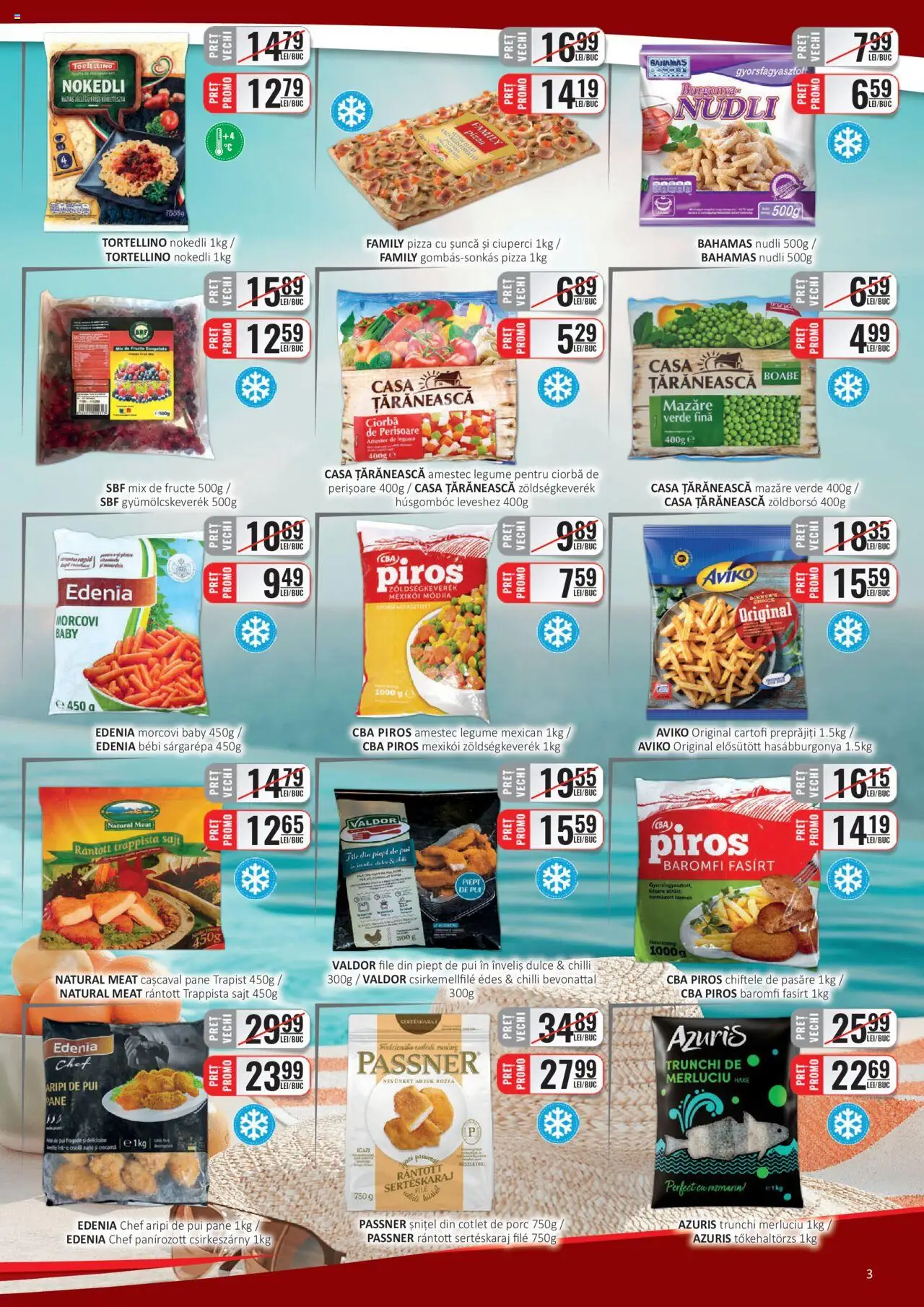 Catalog CBA 1 - 14 August 2025 | Pagina 3 | Produse: Pizza, Morcovi, Legume, Fructe