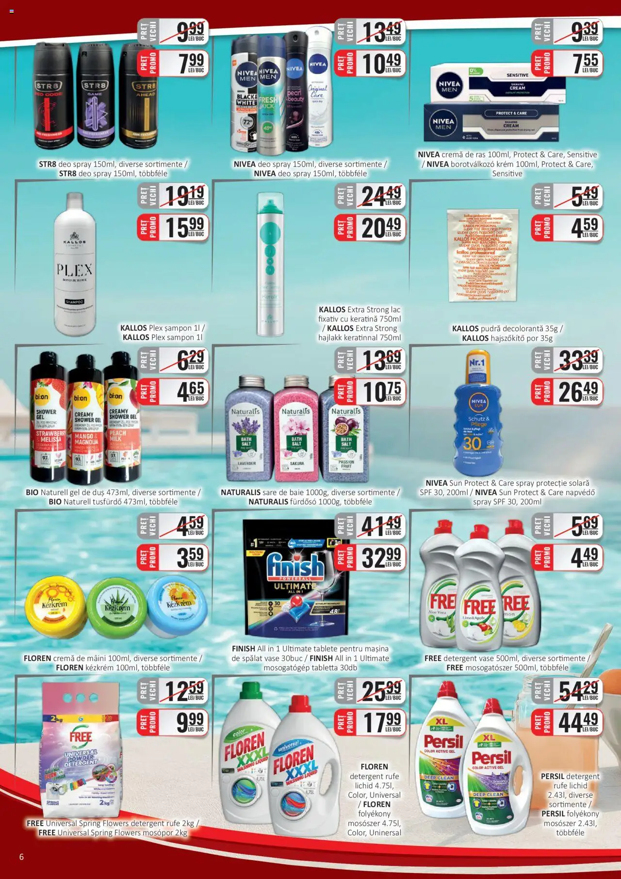 Catalog CBA 1 - 14 August 2025 | Pagina 6 | Produse: Duș, Șampon, Protecție solară, Detergent