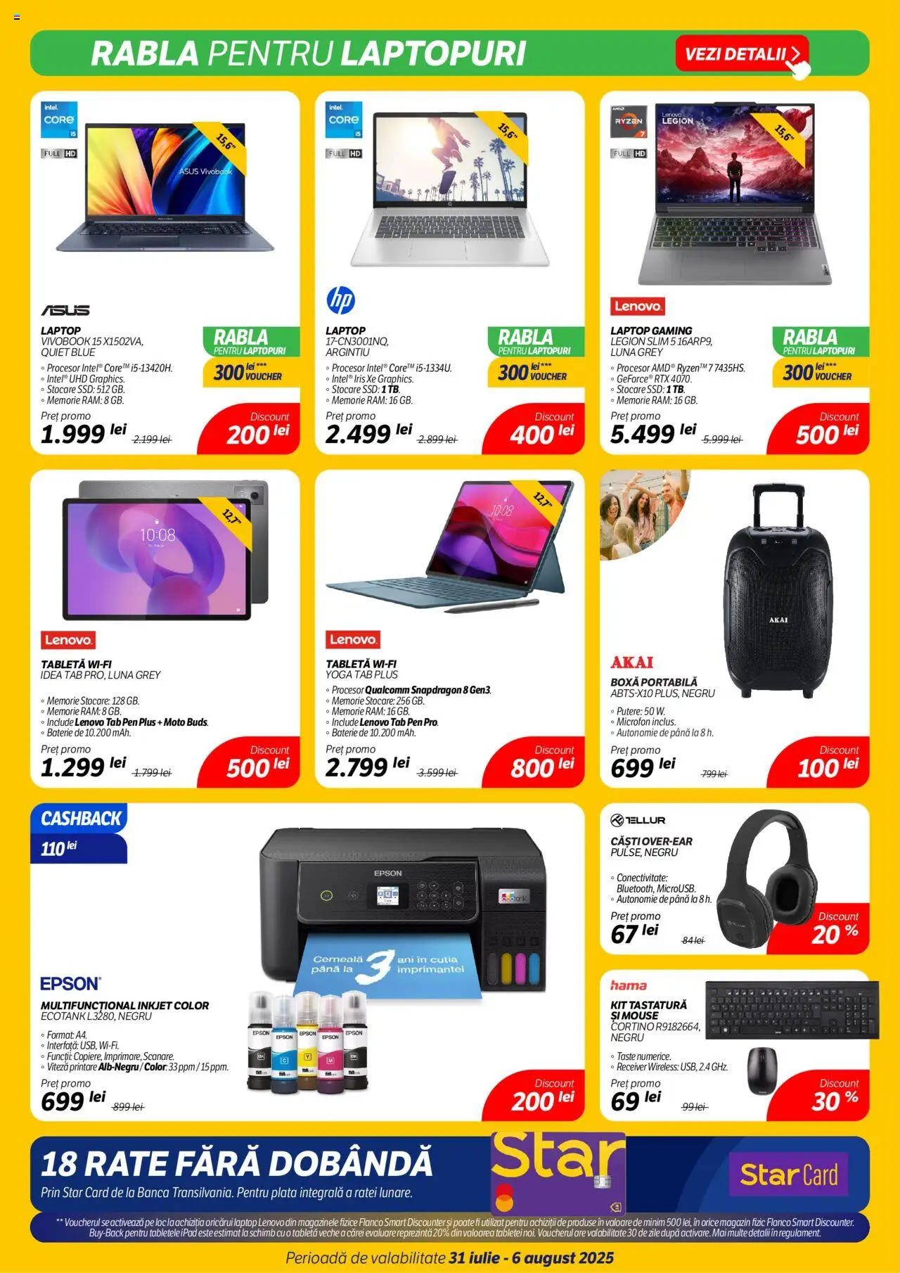 Catalog Flanco 31 Iulie - 5 August 2025 | Pagina 10 | Produse: Laptop, Memorie, Tabletă, Microfon