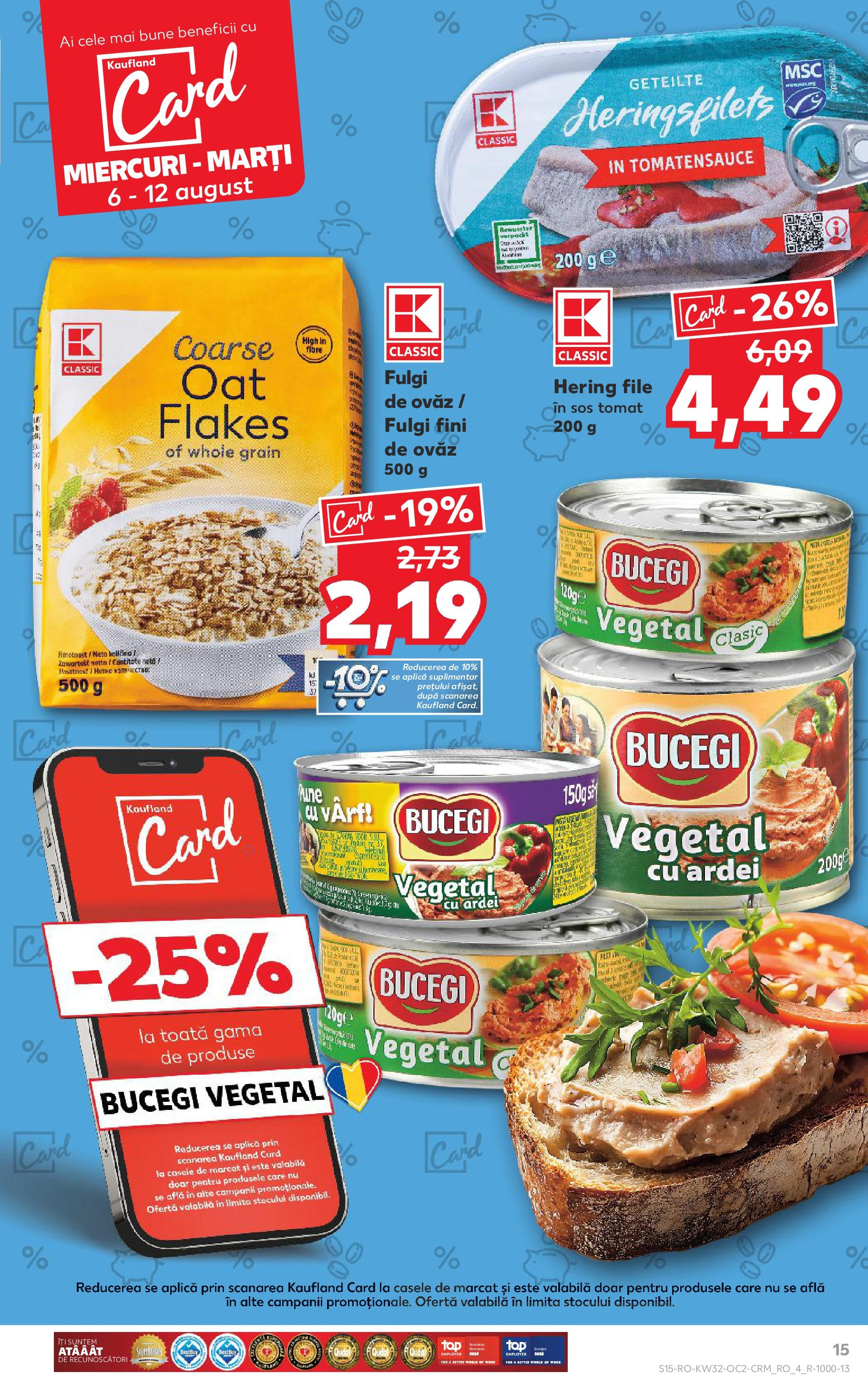 Catalog Kaufland 6 - 11 August 2025 | Pagina 15 | Produse: Pate, Ardei, Fulgi, Sos