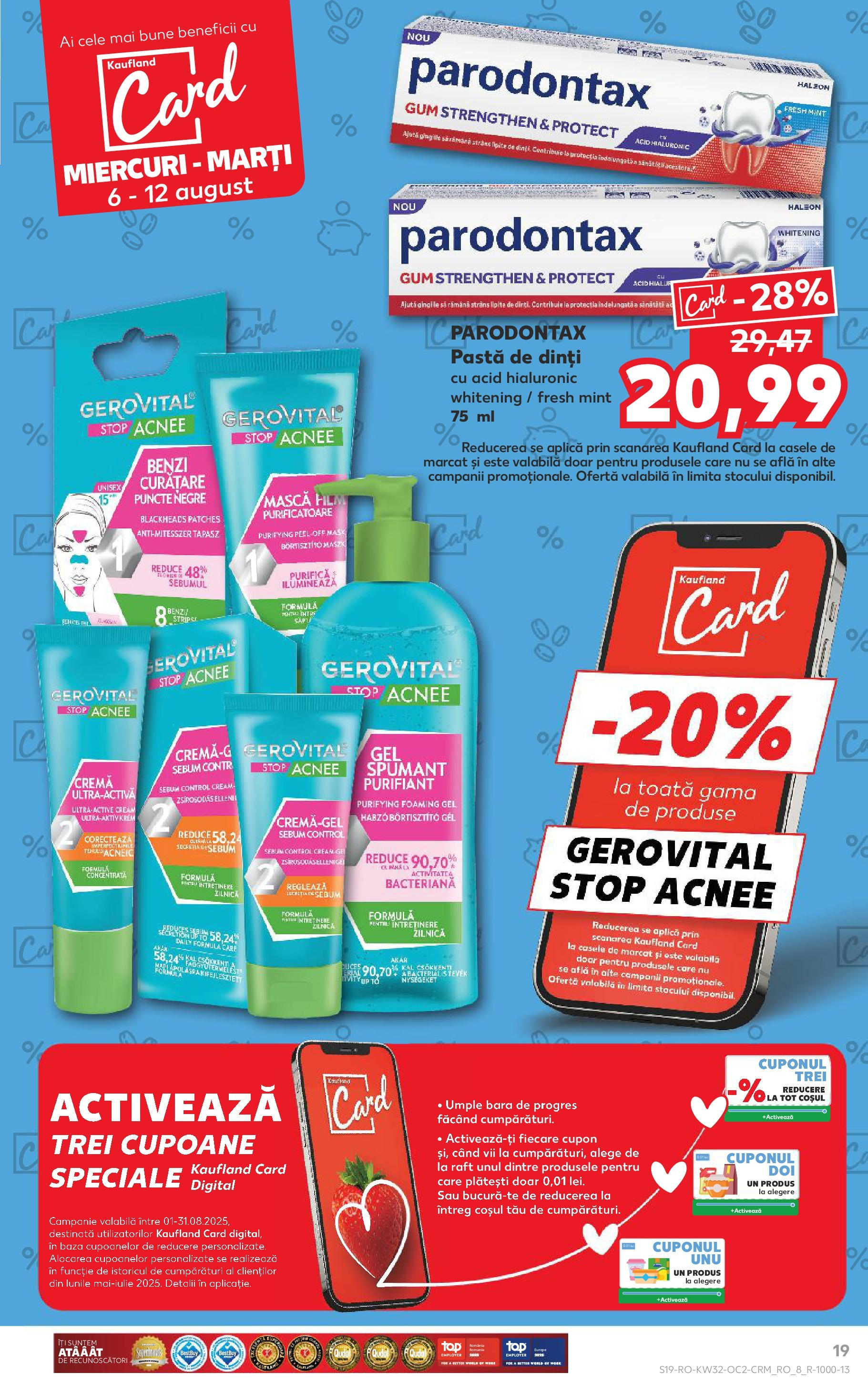 Catalog Kaufland 6 - 11 August 2025 | Pagina 19 | Produse: Raft, Cremă, Pastă de dinți