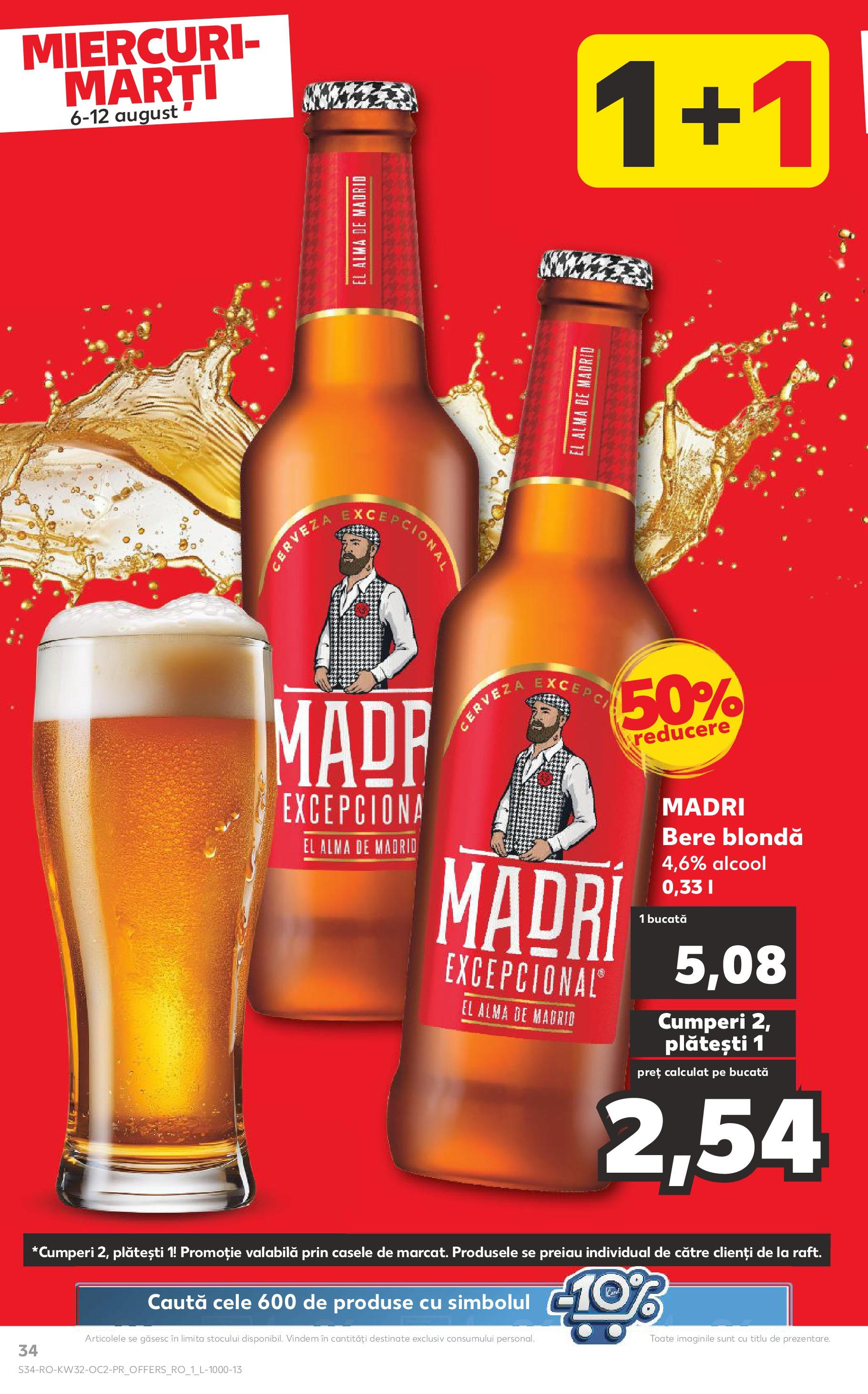 Catalog Kaufland 6 - 11 August 2025 | Pagina 34 | Produse: Bere