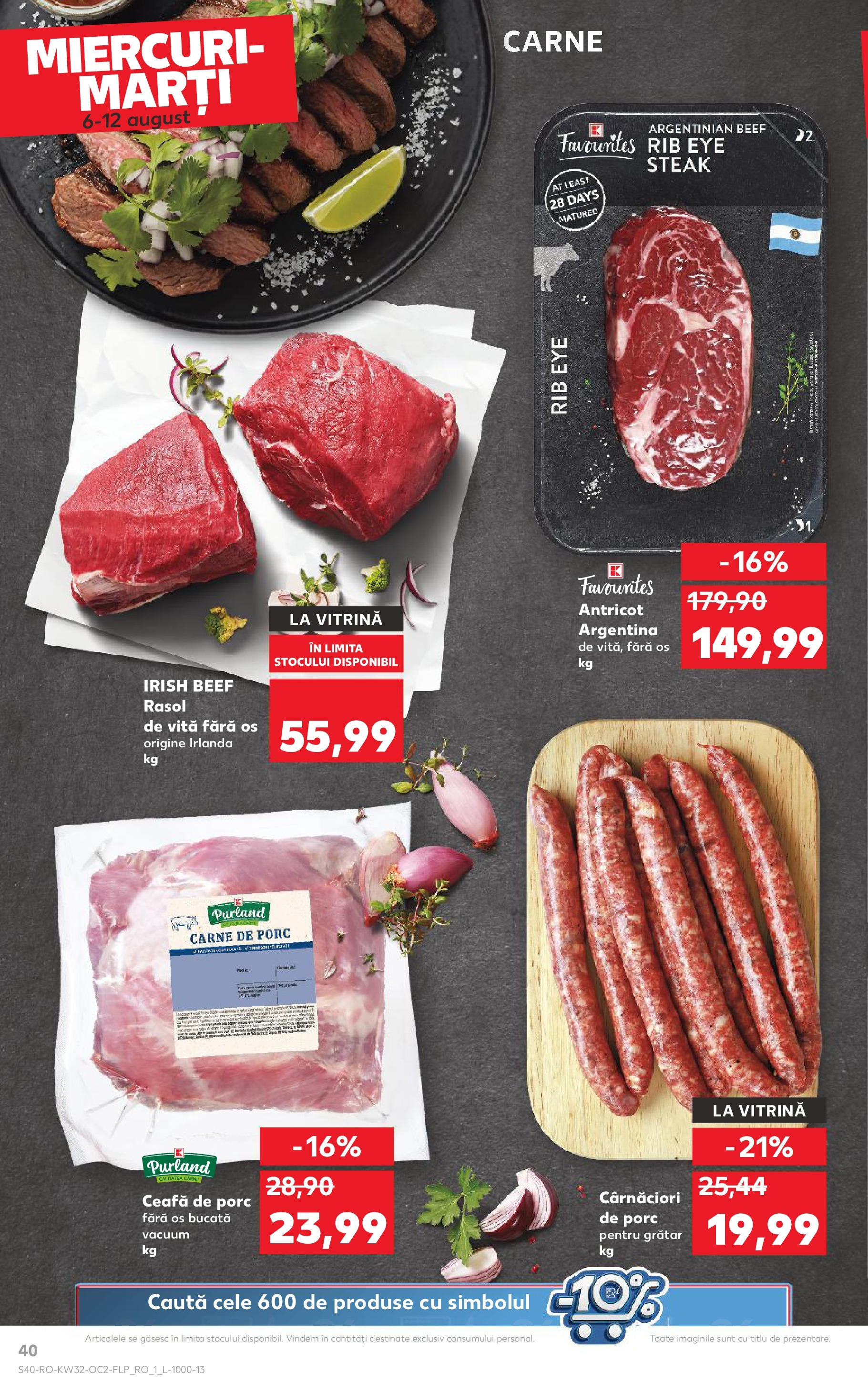 Catalog Kaufland 6 - 11 August 2025 | Pagina 40 | Produse: Keçeli kalem, Grătar, Vitrină, Carne De Porc