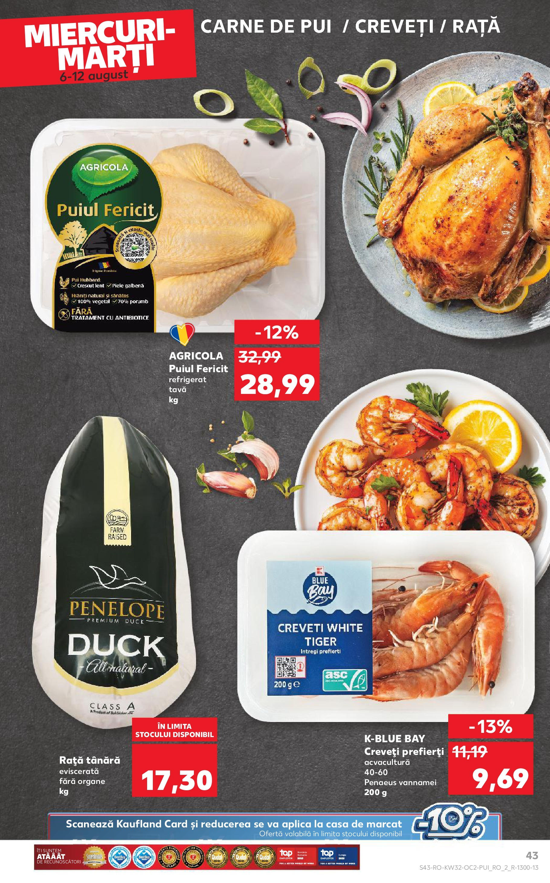 Catalog Kaufland 6 - 11 August 2025 | Pagina 43 | Produse: Hacıyatmaz Kedi Oyuncağı, Rață, Carne De Pui, Porumb