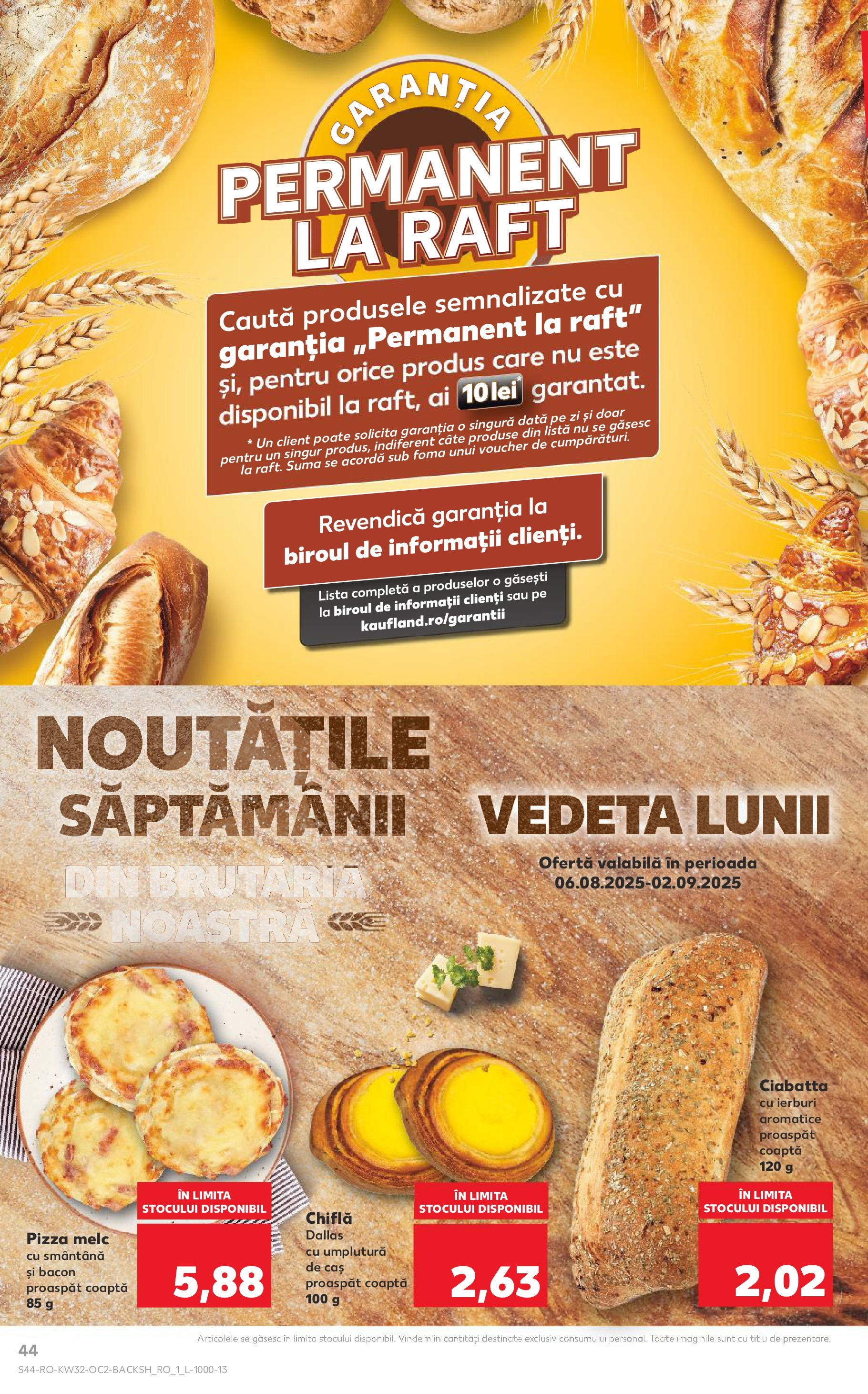 Catalog Kaufland 6 - 11 August 2025 | Pagina 44 | Produse: Raft, Chiflă, Pizza, Smântână