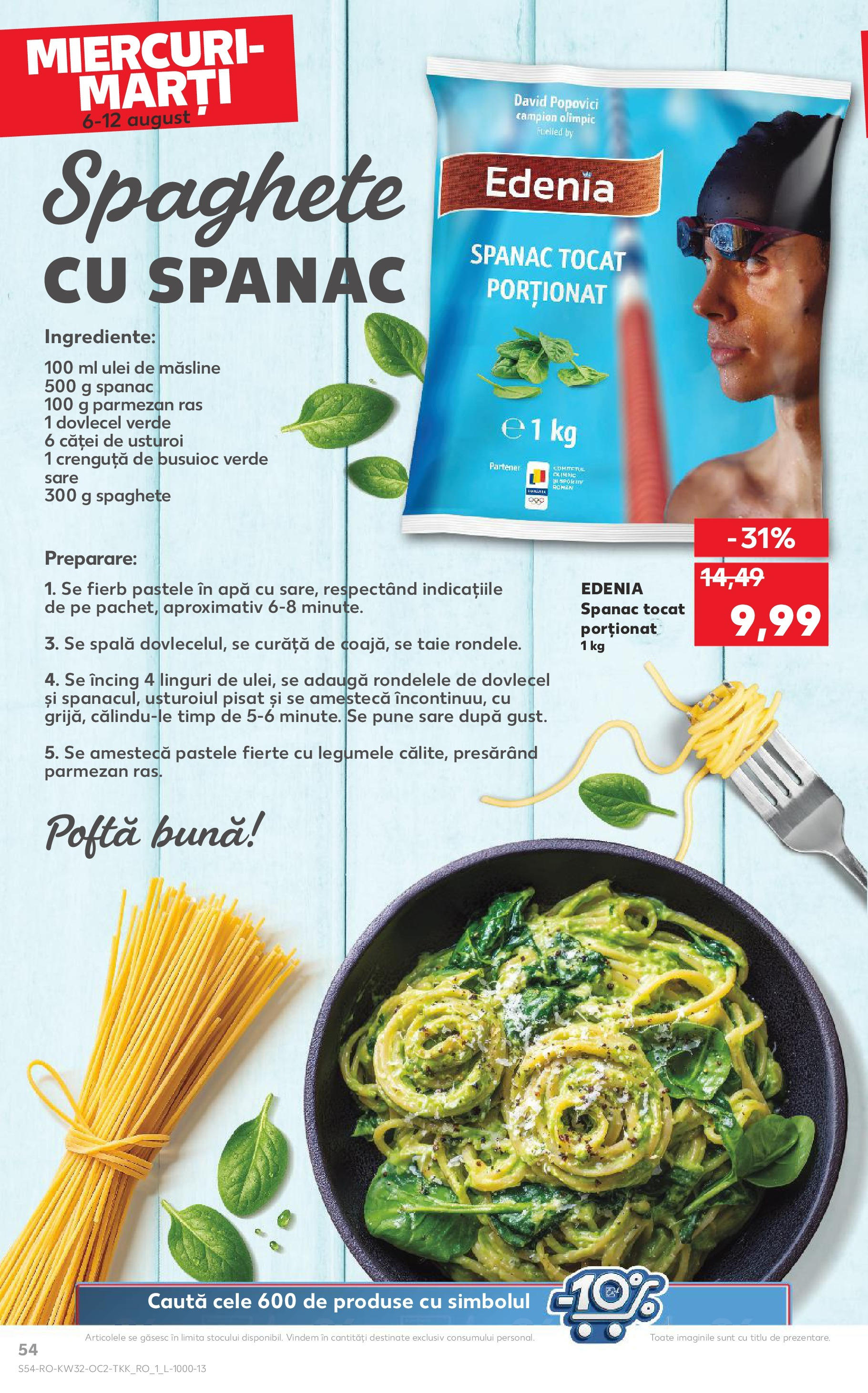 Catalog Kaufland 6 - 11 August 2025 | Pagina 54 | Produse: Linguri, Sare, Parmezan, Usturoi