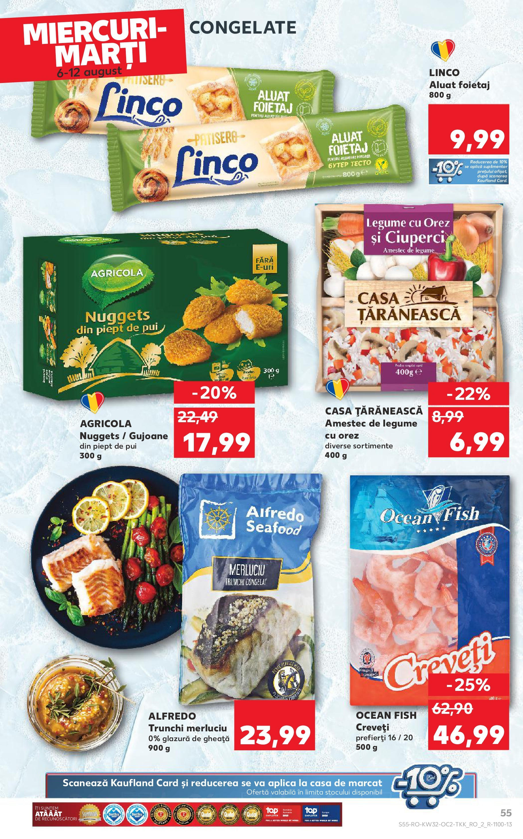 Catalog Kaufland 6 - 11 August 2025 | Pagina 55 | Produse: Foietaj, Aluat, Ciuperci, Legume