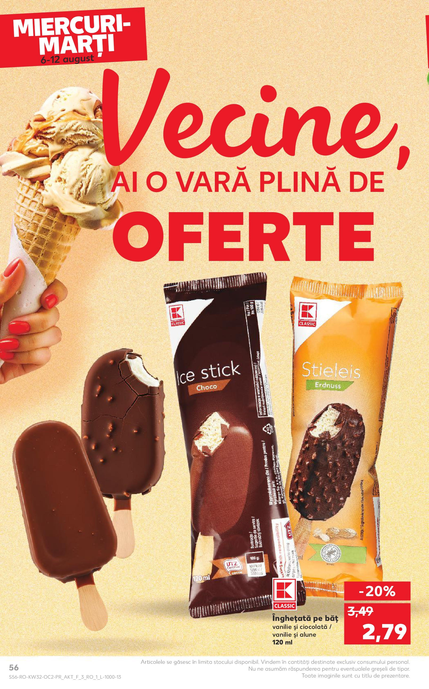 Catalog Kaufland 6 - 11 August 2025 | Pagina 56 | Produse: Alune, Ciocolată, Înghețată