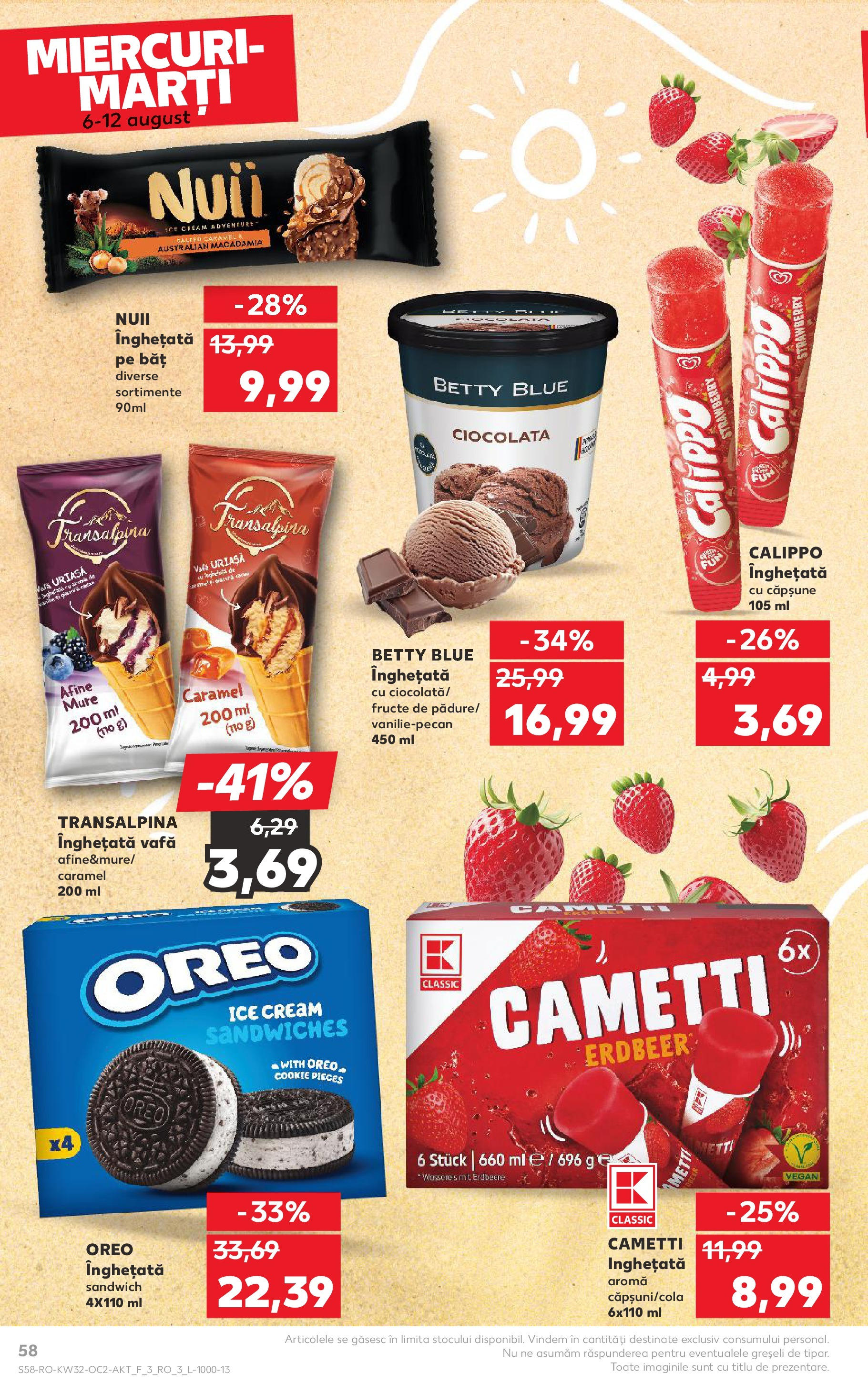 Catalog Kaufland 6 - 11 August 2025 | Pagina 58 | Produse: Afine, Ciocolată, Înghețată, Fructe
