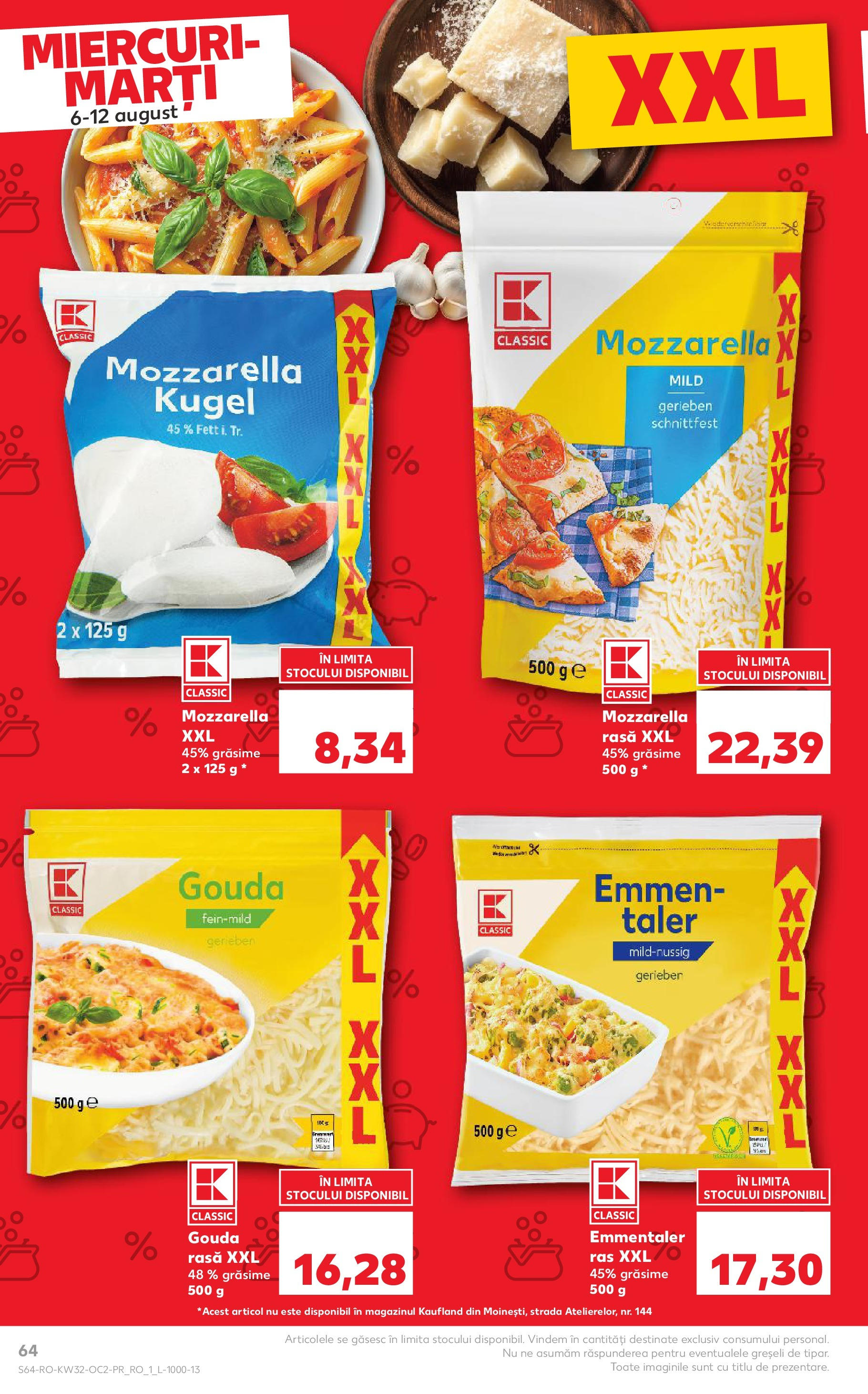 Catalog Kaufland 6 - 11 August 2025 | Pagina 64 | Produse: Mozzarella, Gouda