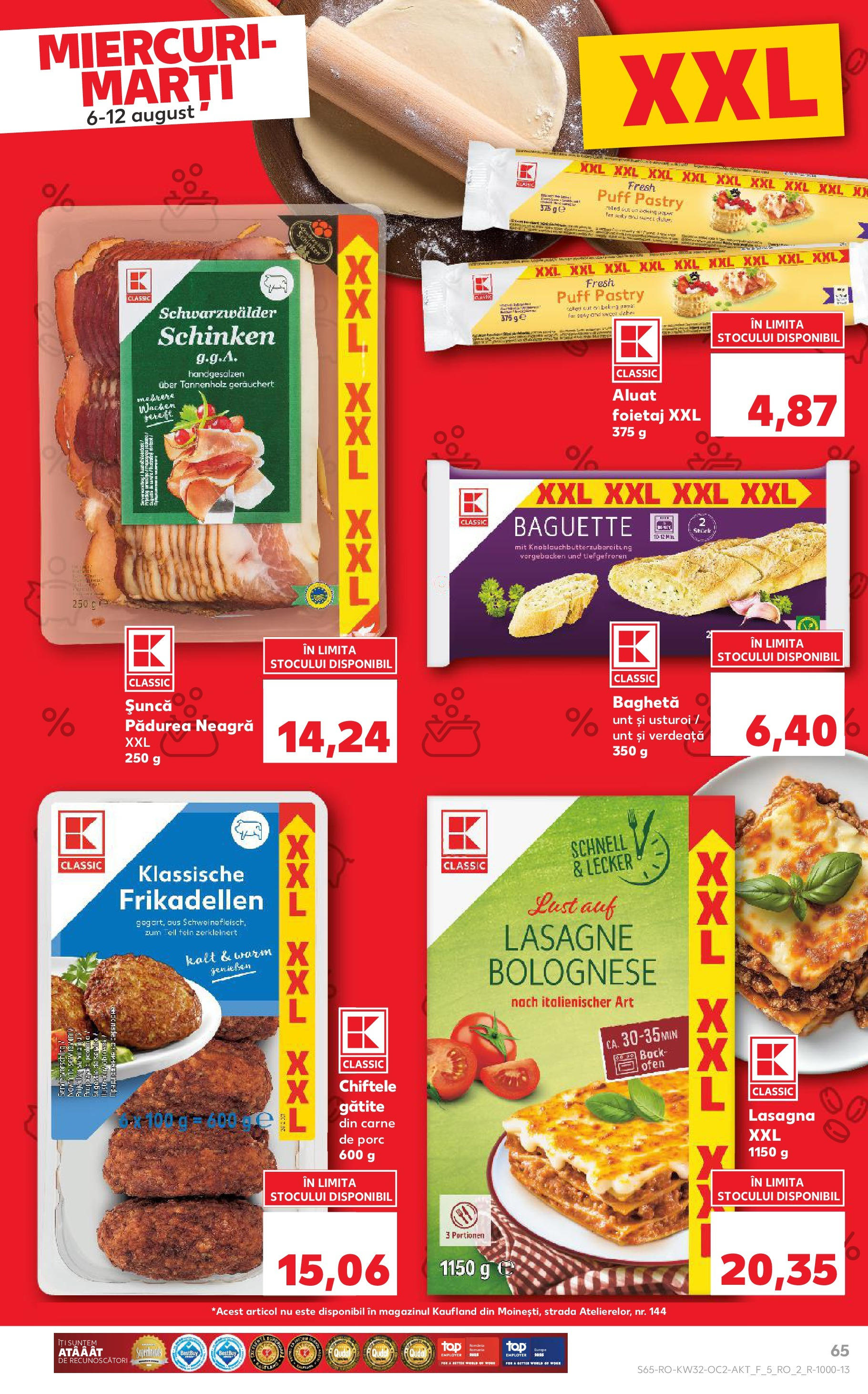 Catalog Kaufland 6 - 11 August 2025 | Pagina 65 | Produse: Lasagna, Foietaj, Aluat, Verdeață