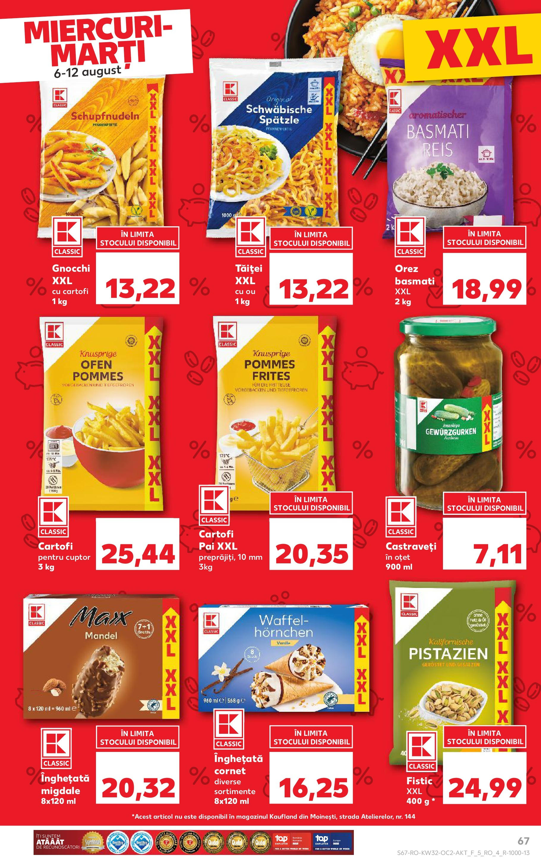 Catalog Kaufland 6 - 11 August 2025 | Pagina 67 | Produse: Oțet, Orez, Fistic, Cartofi