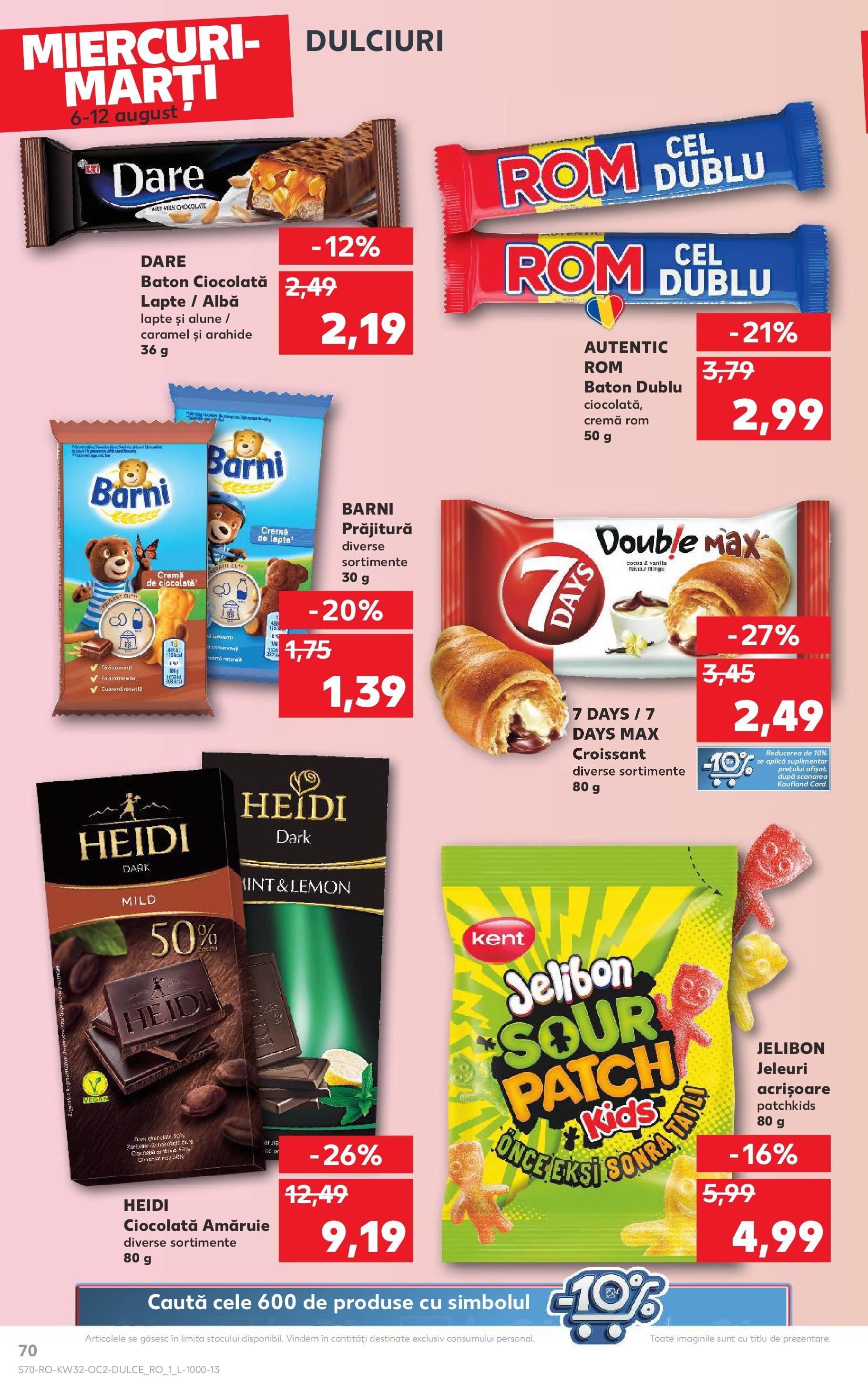 Catalog Kaufland 6 - 11 August 2025 | Pagina 70 | Produse: Arahide, Alune, Lapte, Jeleuri