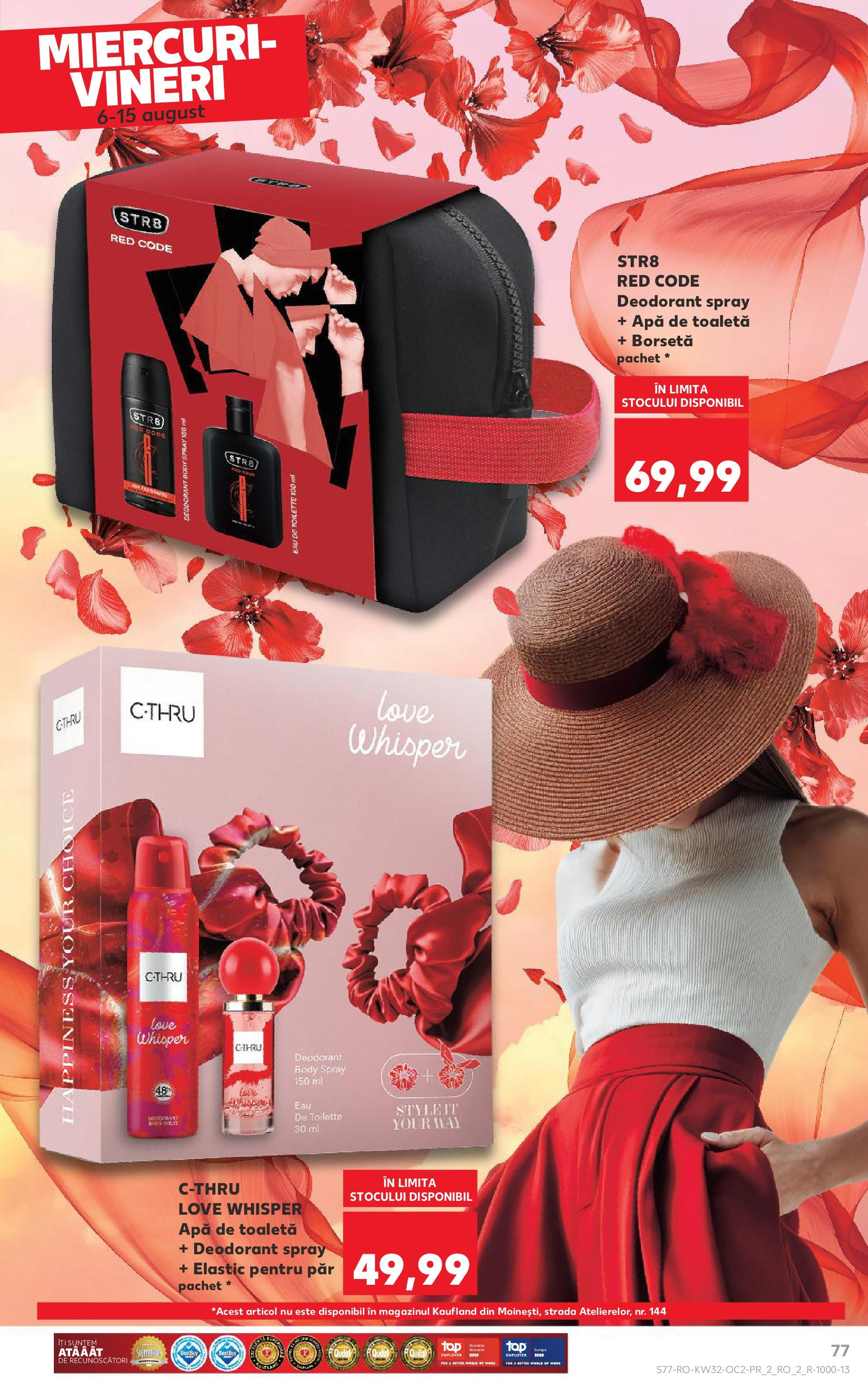 Catalog Kaufland 6 - 11 August 2025 | Pagina 77 | Produse: Toaletă, Apă de toaletă, Deodorant, Apă