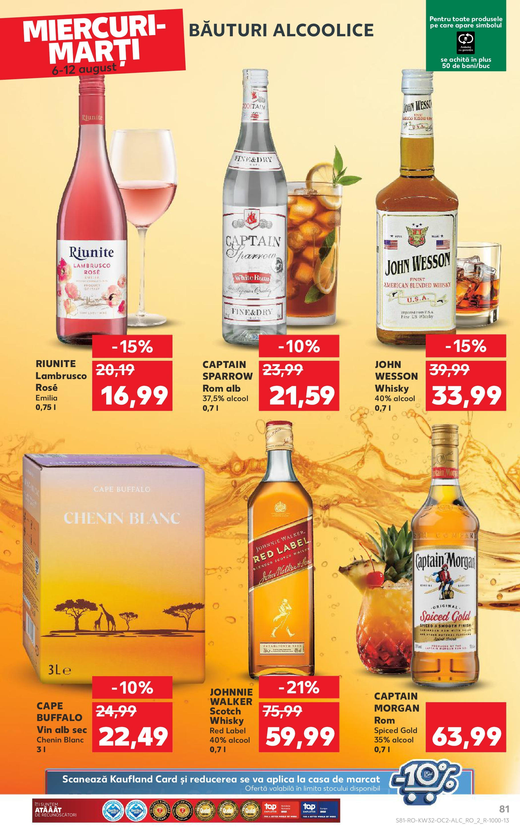 Catalog Kaufland 6 - 11 August 2025 | Pagina 81 | Produse: Vin, Rom