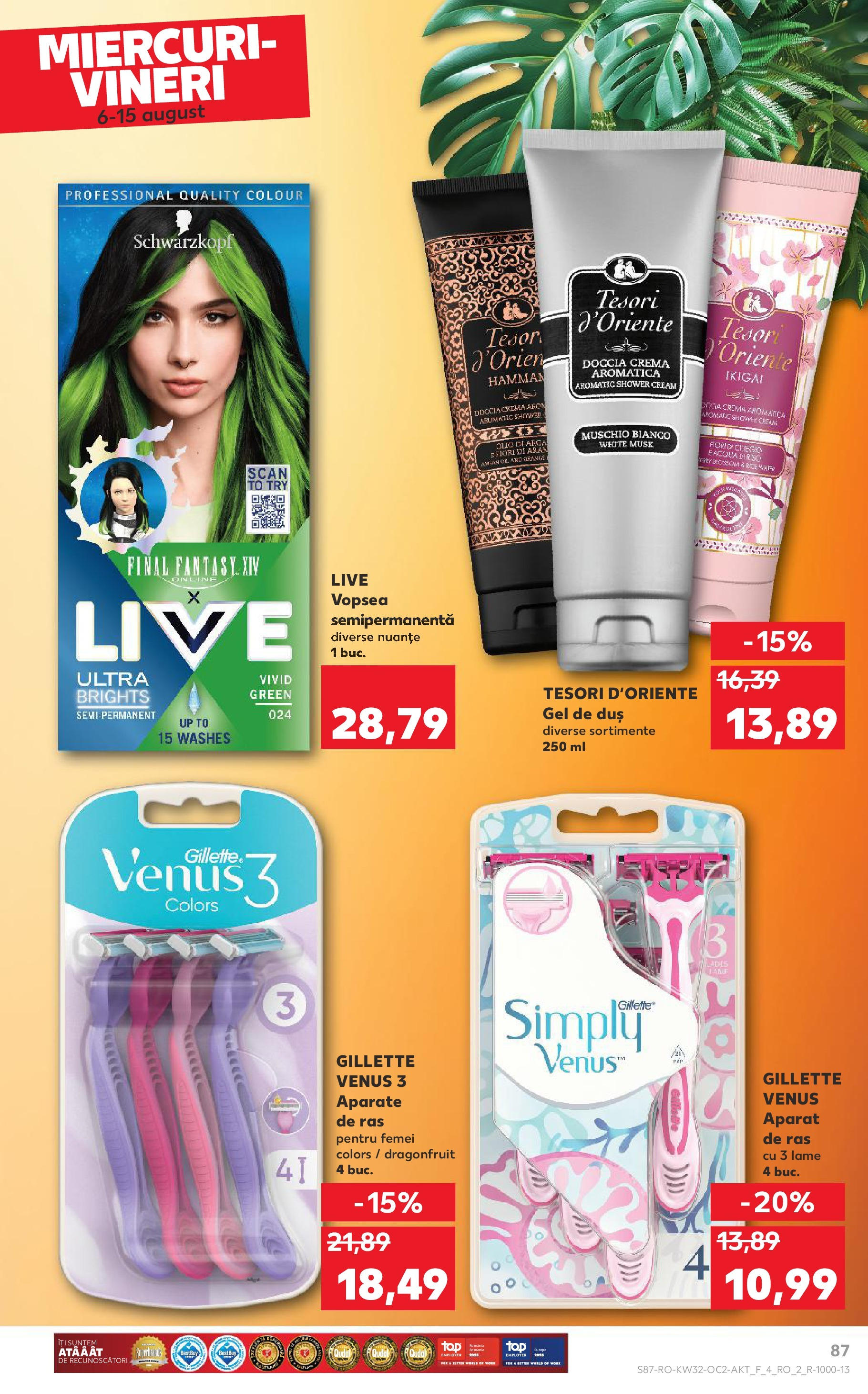 Catalog Kaufland 6 - 11 August 2025 | Pagina 87 | Produse: Vopsea, Duș, Cremă, Gel de duș