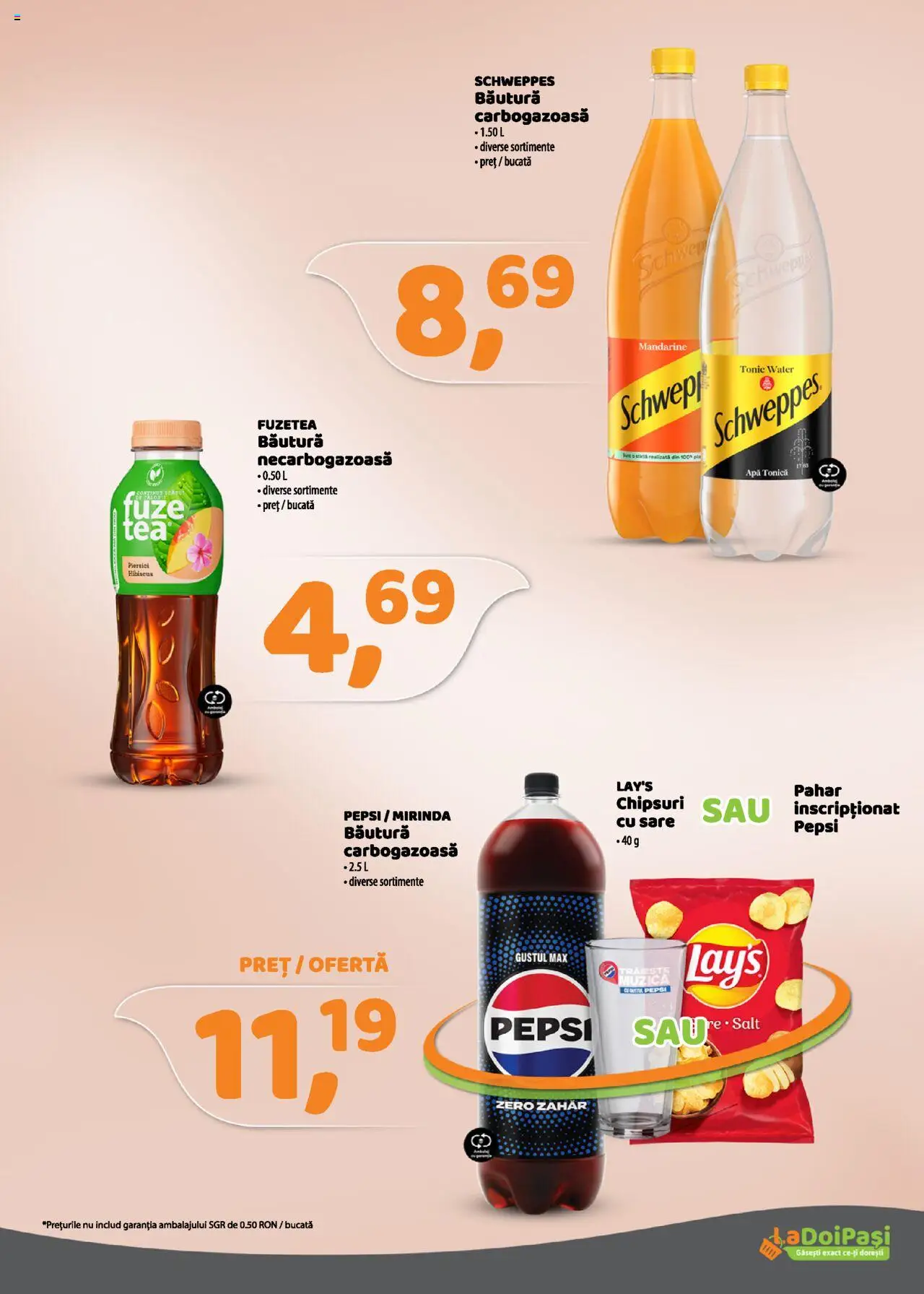 Catalog La Doi Pași 1 - 30 August 2025 | Pagina 12 | Produse: Chipsuri, Mandarine, Apă, Zahăr