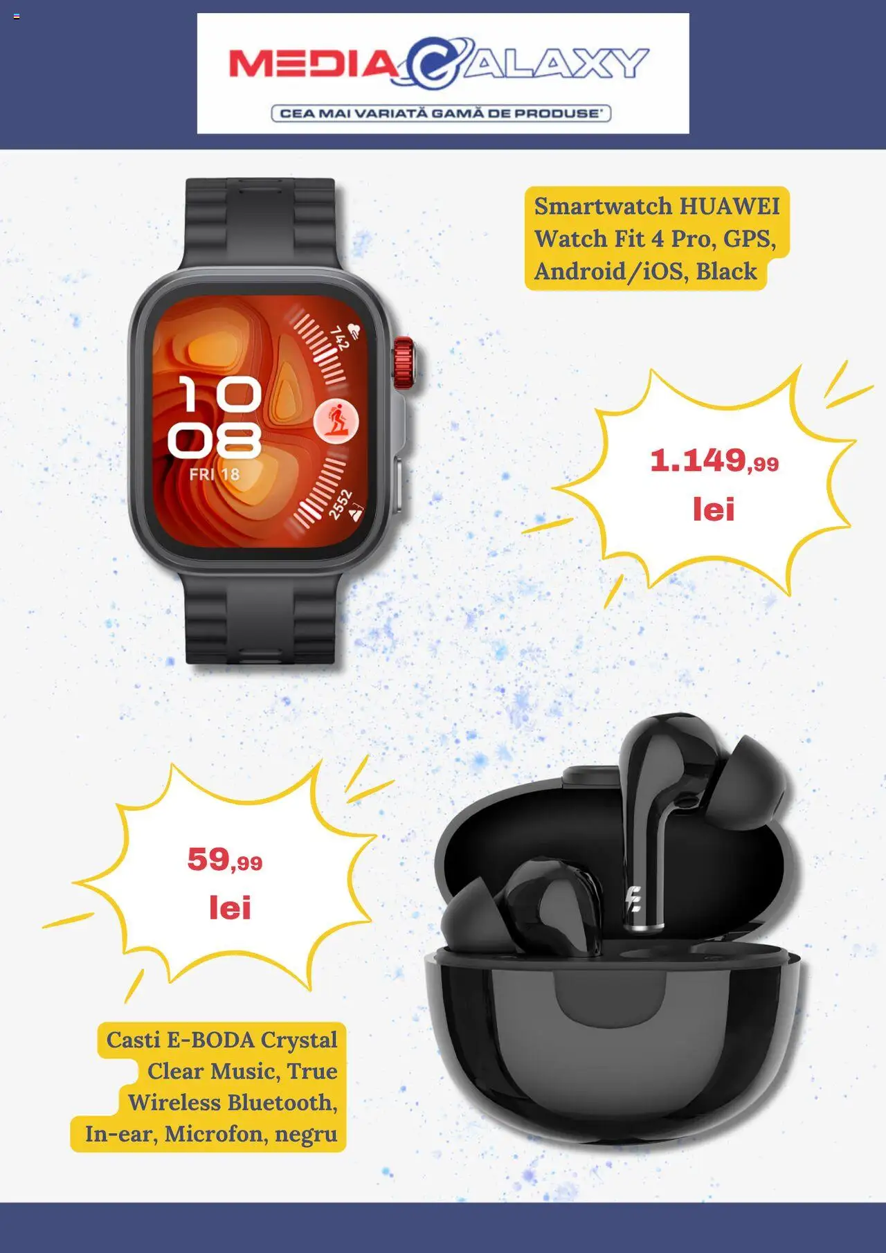 Catalog Media Galaxy 31 Iulie - 5 August 2025 | Pagina 2 | Produse: Căști, Smartwatch