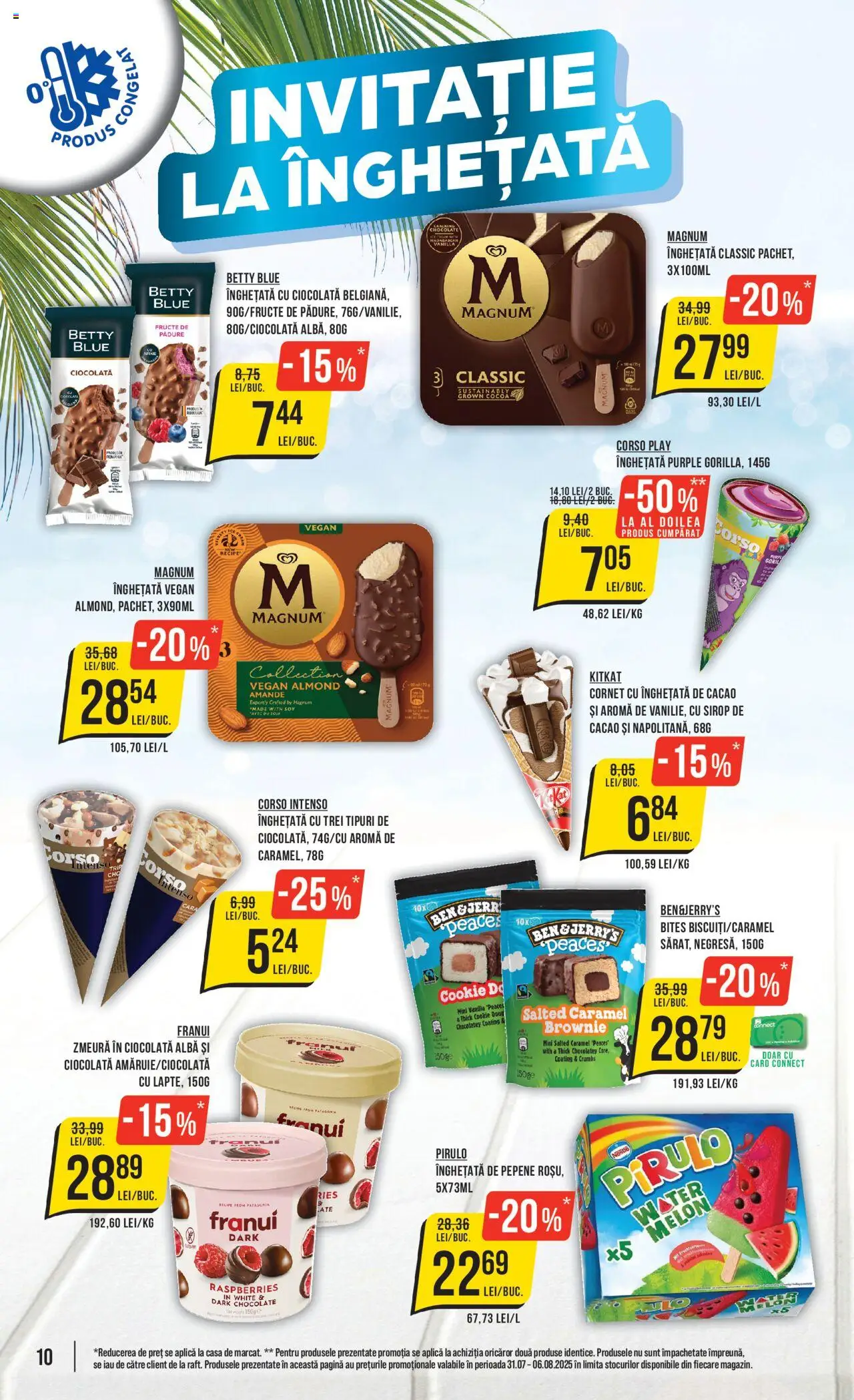 Catalog Mega Image 31 Iulie - 5 August 2025 | Pagina 10 | Produse: Zmeură, Duș, Ciocolată, Înghețată