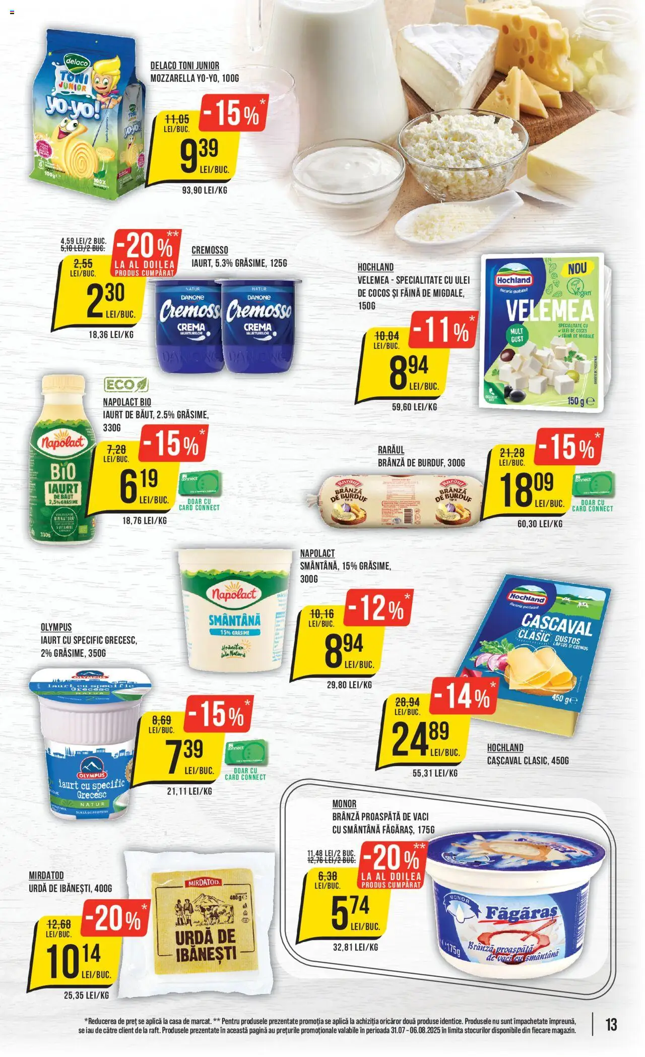 Catalog Mega Image 31 Iulie - 5 August 2025 | Pagina 13 | Produse: Migdale, Brânză, Cremă, Smântână