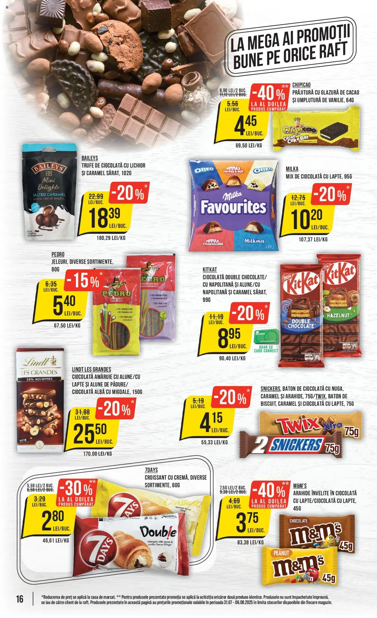 Catalog Mega Image 31 Iulie - 5 August 2025 | Pagina 16 | Produse: Prăjitură, Alune, Lichior, Ciocolată