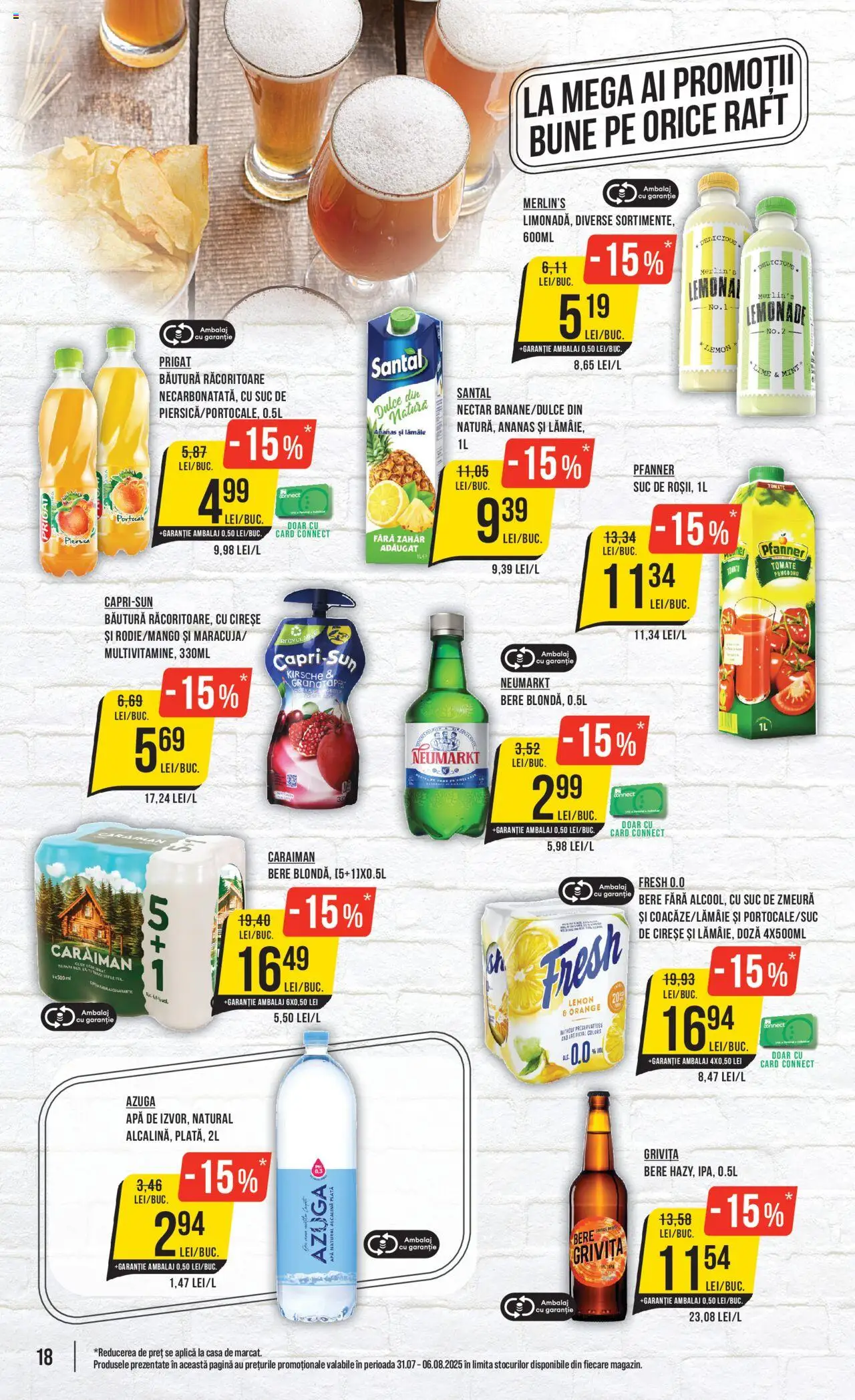 Catalog Mega Image 31 Iulie - 5 August 2025 | Pagina 18 | Produse: Piersică, Suc, Cireșe, Zahăr