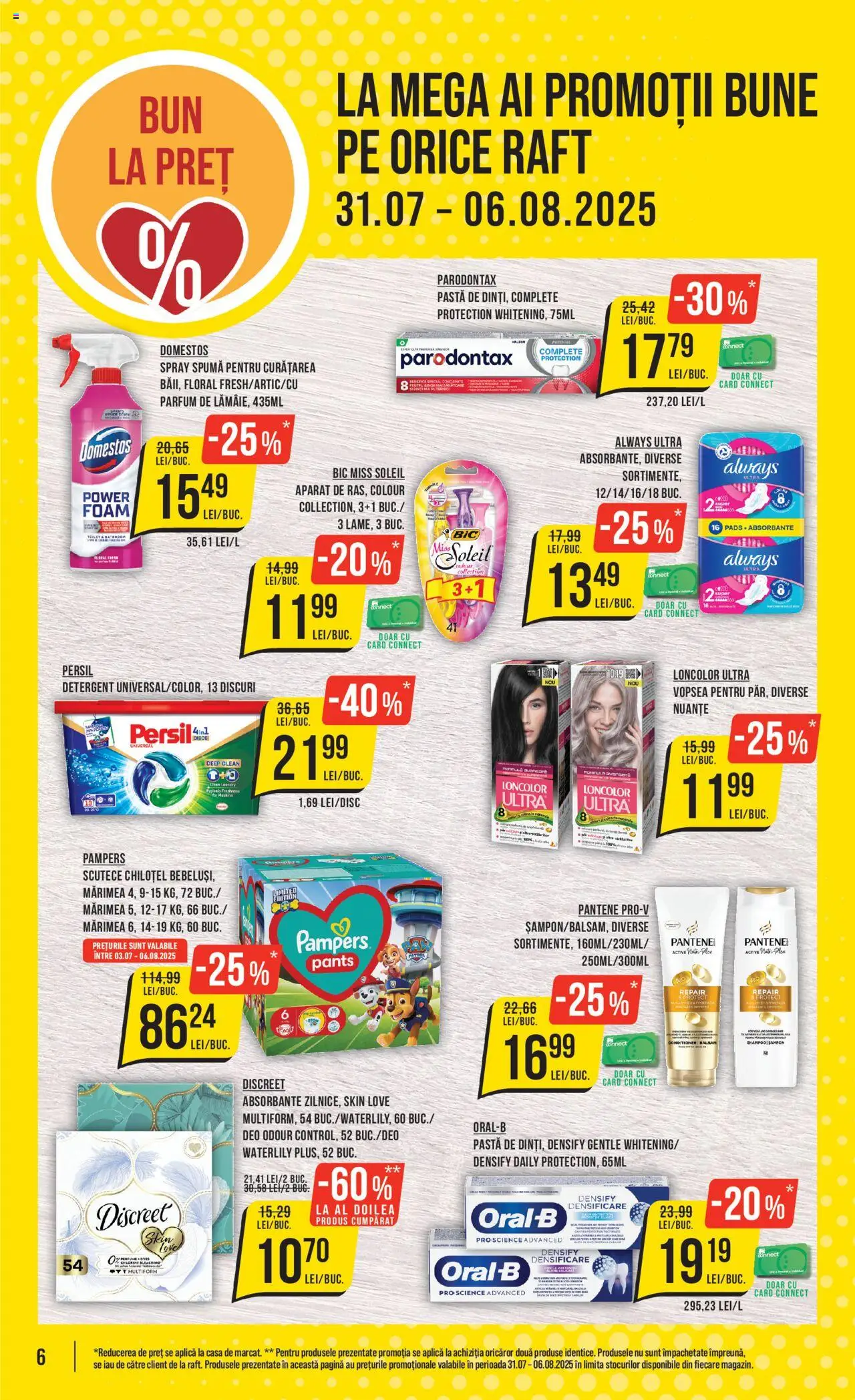 Catalog Mega Image 31 Iulie - 5 August 2025 | Pagina 6 | Produse: Vopsea, Parfum, Absorbante, Scutece
