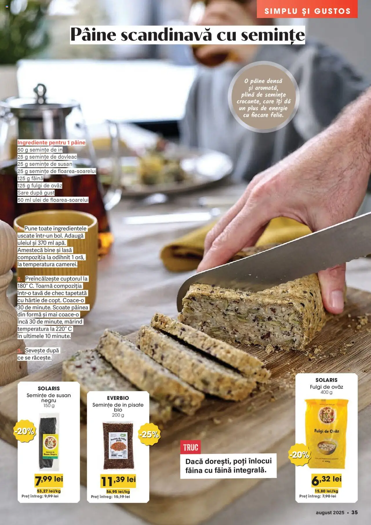 Catalog Mega Image 31 Iulie - 25 August 2025 | Pagina 35 | Produse: Dovleac, Semințe, Ulei, Fulgi