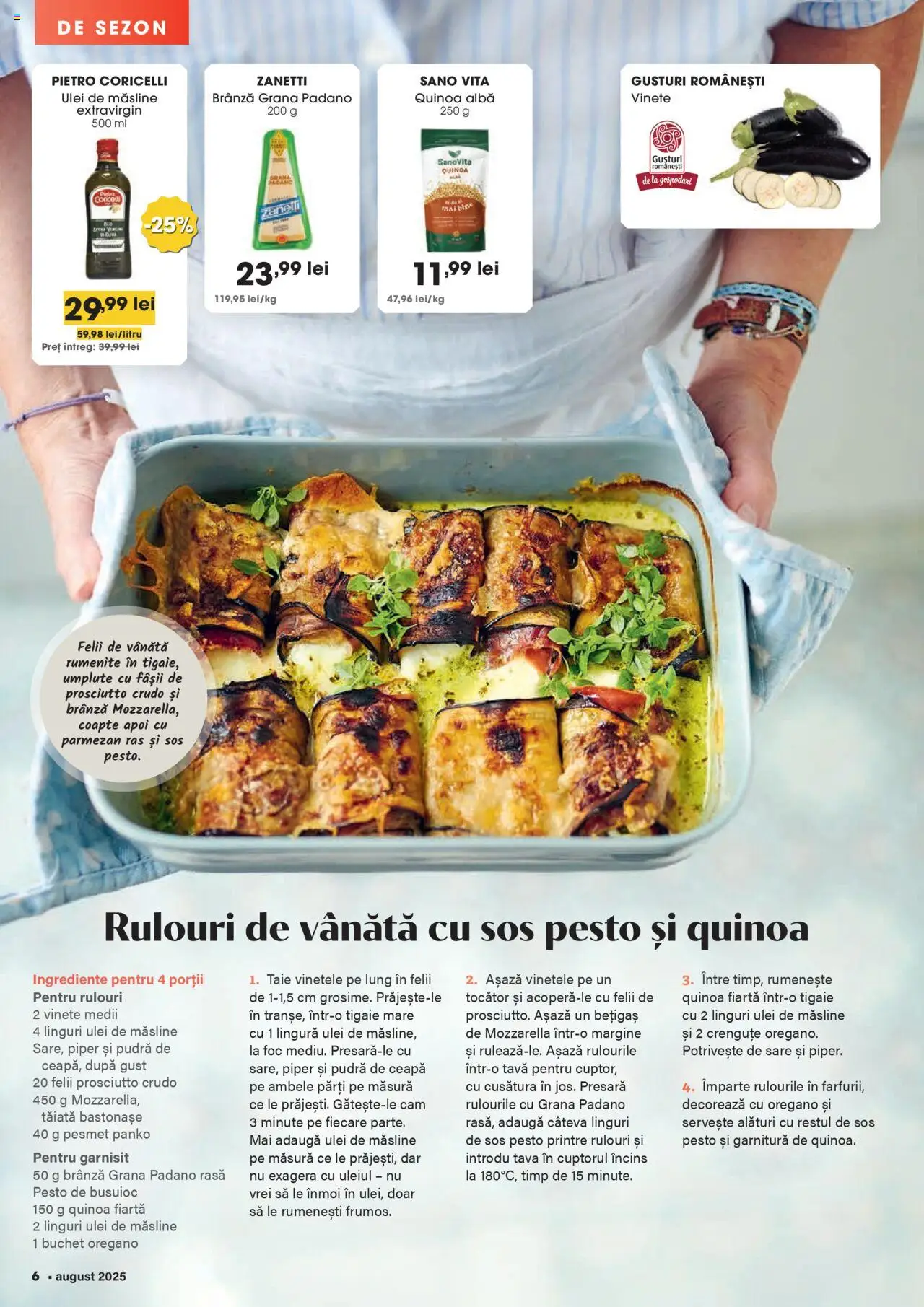 Catalog Mega Image 31 Iulie - 25 August 2025 | Pagina 6 | Produse: Vânătă, Mozzarella, Ulei, Sos