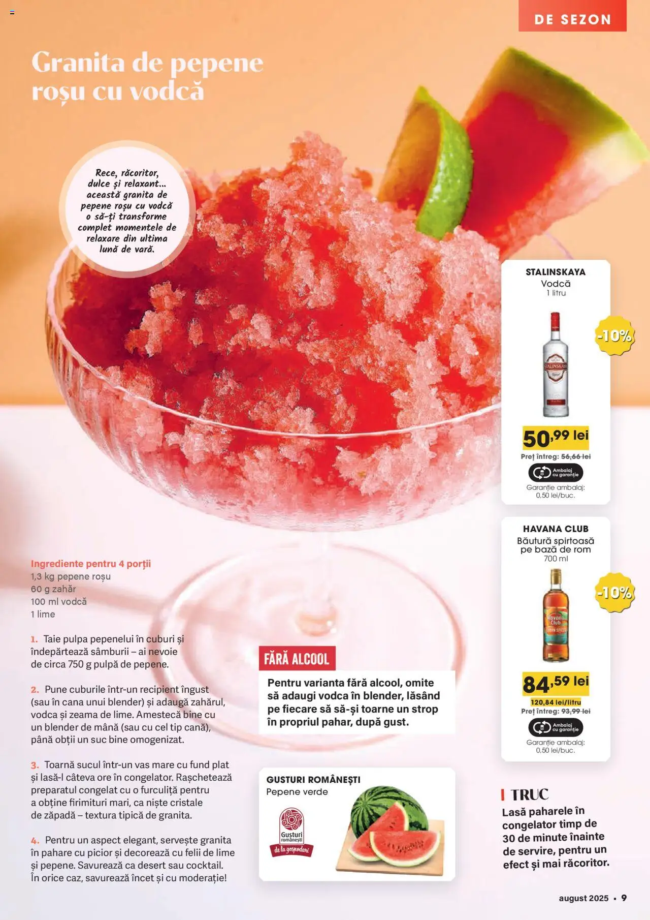 Catalog Mega Image 31 Iulie - 25 August 2025 | Pagina 9 | Produse: Lime, Pahare, Suc, Zahăr