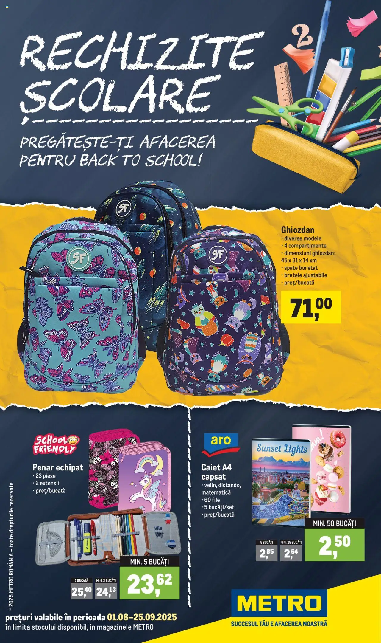 Catalog METRO 1 August - 24 Septembrie 2025 | Pagina 1 | Produse: Ghiozdan