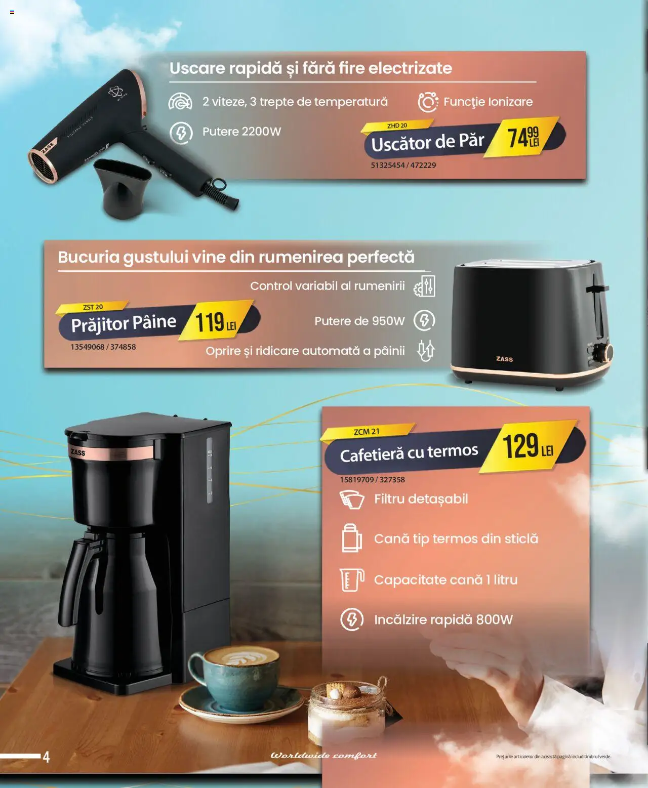 Catalog Selgros 1 - 20 August 2025 | Pagina 4 | Produse: Uscător, Cafetieră, Uscător De Păr, Pâine