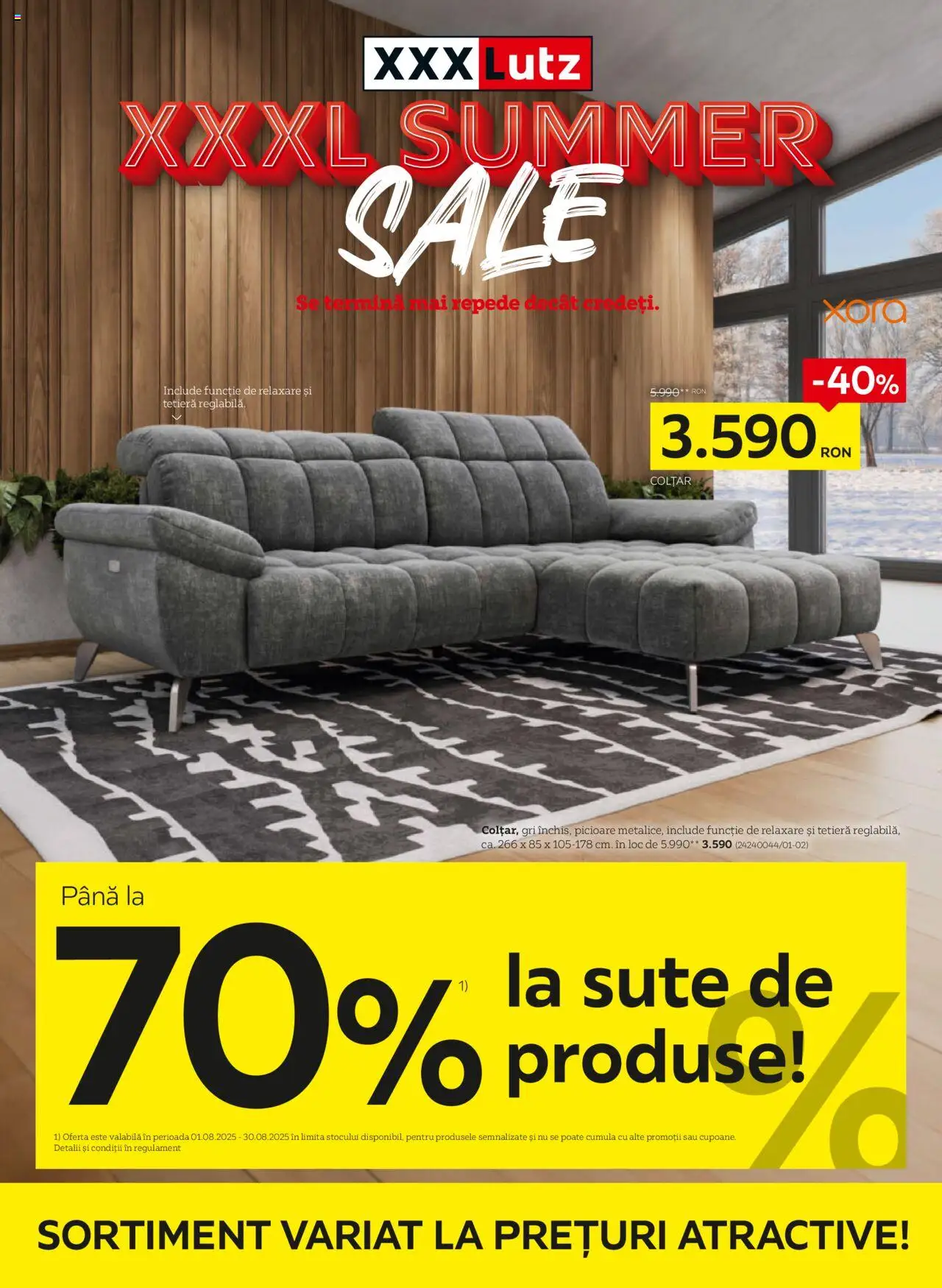 Catalog XXXLutz 28 Iulie - 23 August 2025 | Pagina 1 | Produse: Colțar