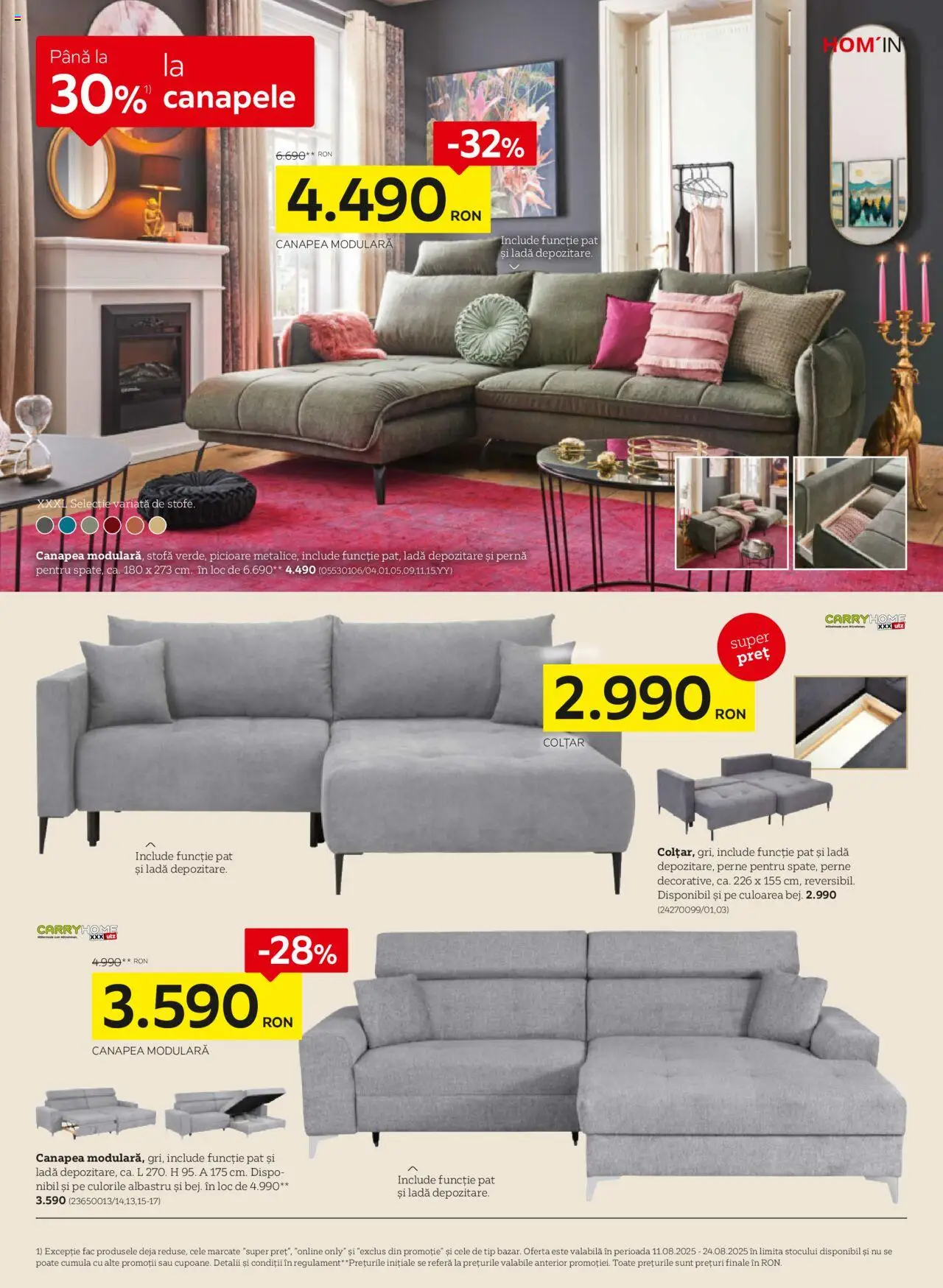 Catalog XXXLutz 28 Iulie - 23 August 2025 | Pagina 4 | Produse: Pat, Pernă, Canapea, Colțar
