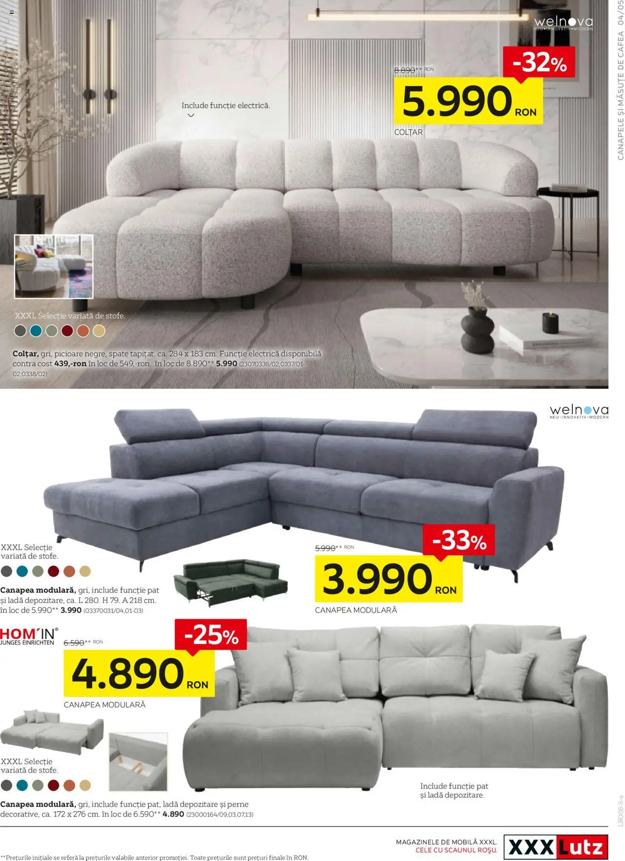 Catalog XXXLutz 28 Iulie - 23 August 2025 | Pagina 5 | Produse: Pat, Canapea, Colțar