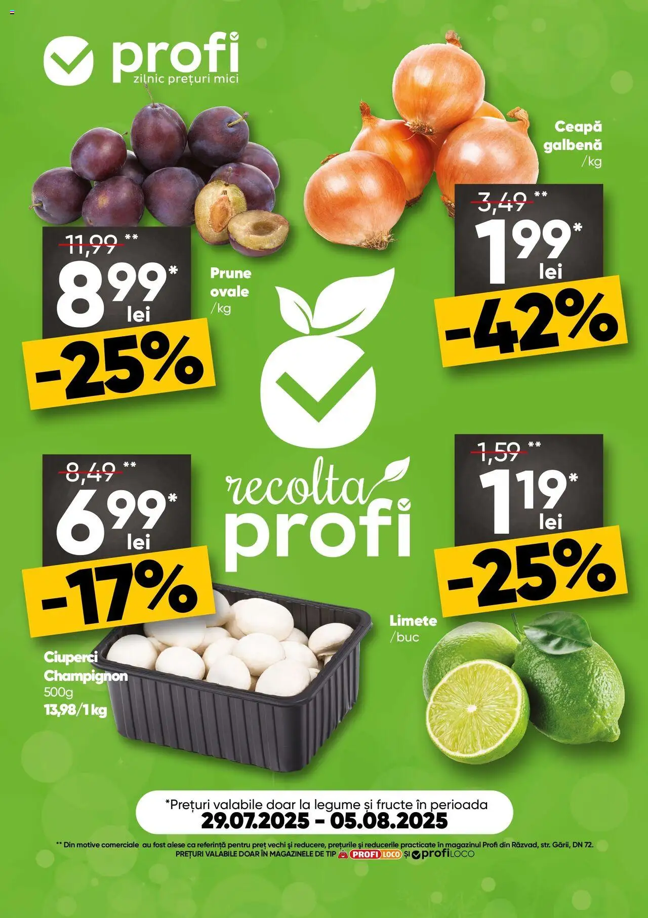 Catalog Profi 29 Iulie - 4 August 2025 | Pagina 1 | Produse: Ceapă galbenă, Ceapă, Legume, Fructe