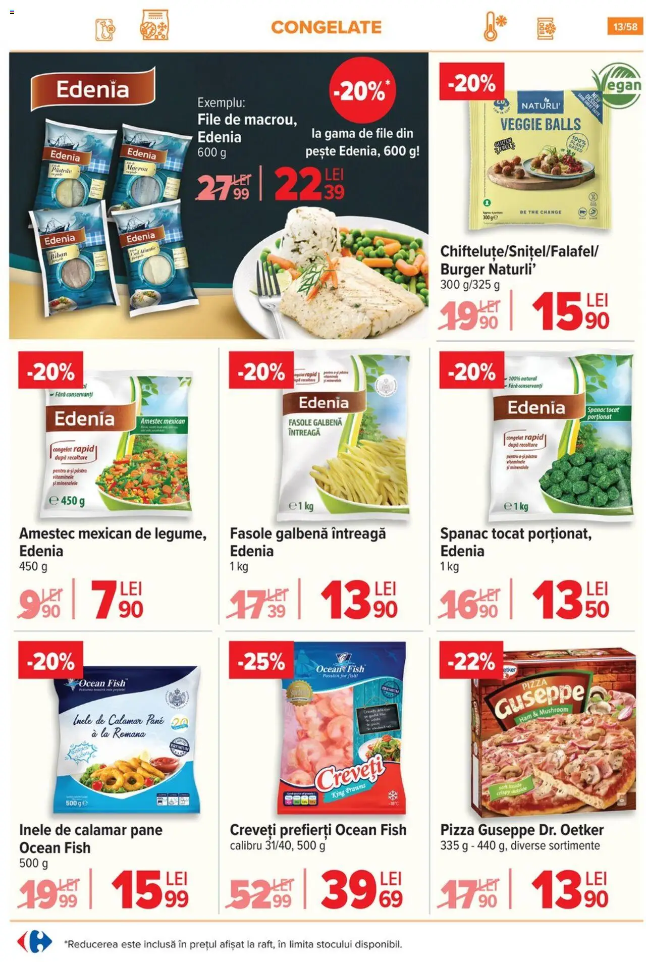 Catalog Carrefour 6 - 11 August 2025 | Pagina 14 | Produse: Pizza, Pește, Burger