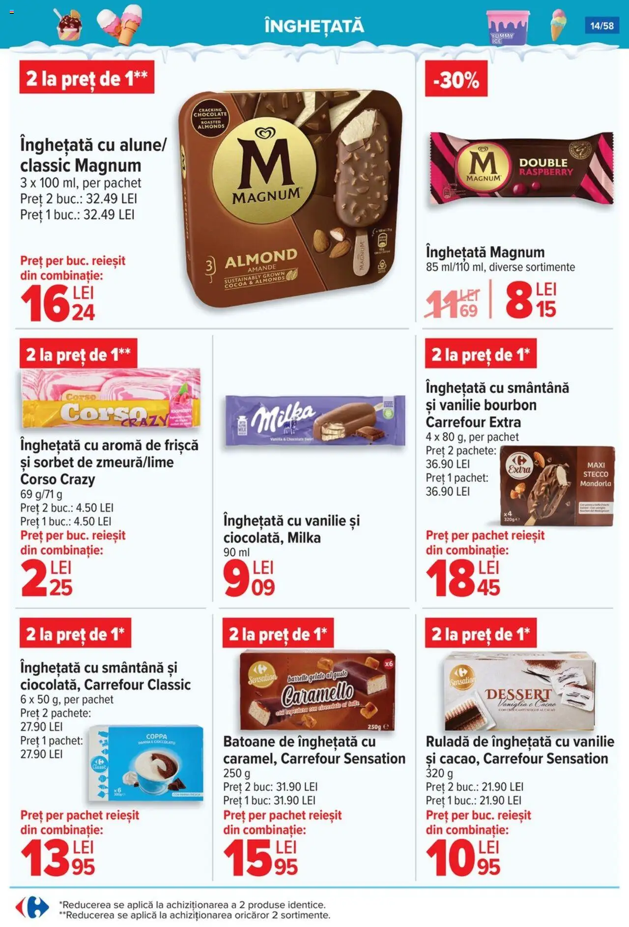 Catalog Carrefour 6 - 11 August 2025 | Pagina 15 | Produse: Frișcă, Cacao, Smântână, Înghețată