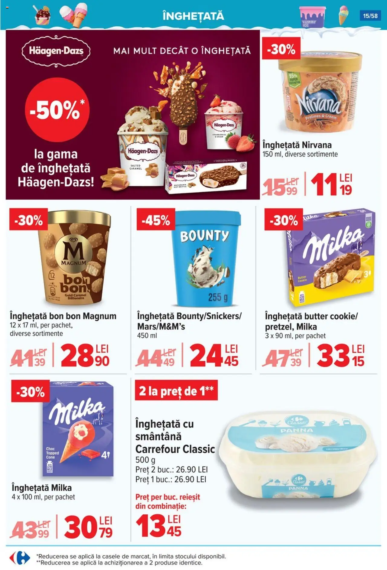 Catalog Carrefour 6 - 11 August 2025 | Pagina 16 | Produse: Smântână, Înghețată