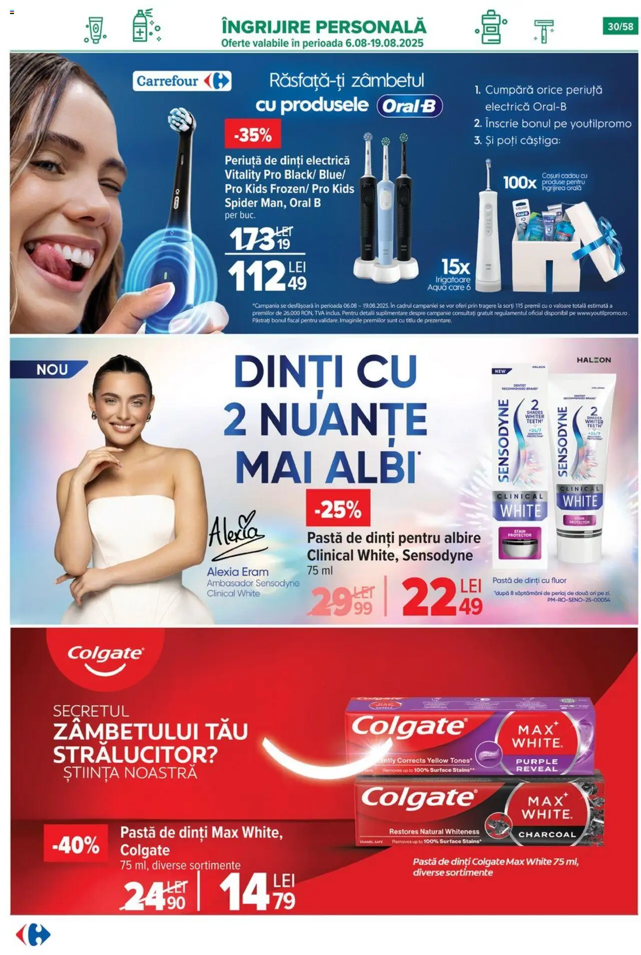 Catalog Carrefour 6 - 11 August 2025 | Pagina 31 | Produse: Periuță De Dinți Electrică, Pastă de dinți, Periuță de dinți