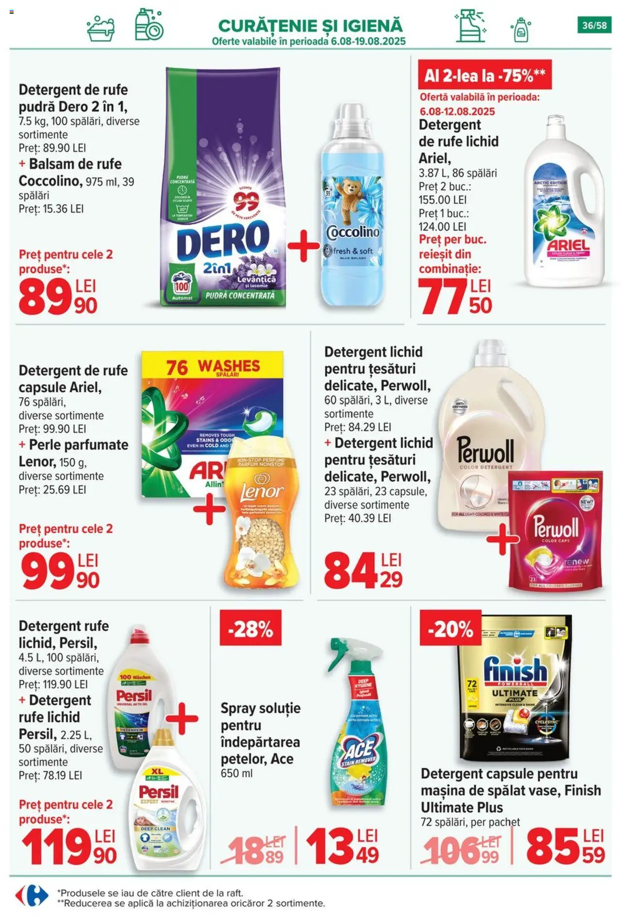 Catalog Carrefour 6 - 11 August 2025 | Pagina 37 | Produse: Mașină De Spălat, Akrilik boya, Detergent, Balsam de rufe