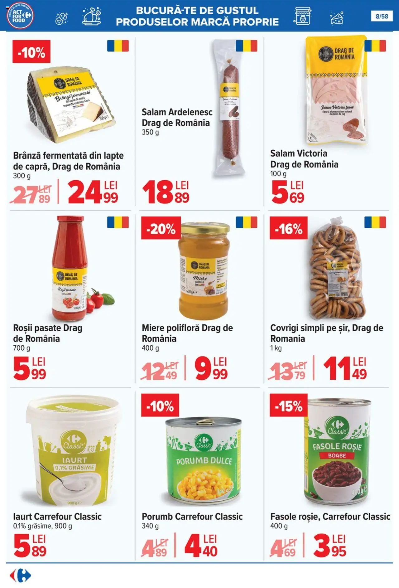 Catalog Carrefour 6 - 11 August 2025 | Pagina 9 | Produse: Brânză, Iaurt, Salam, Porumb