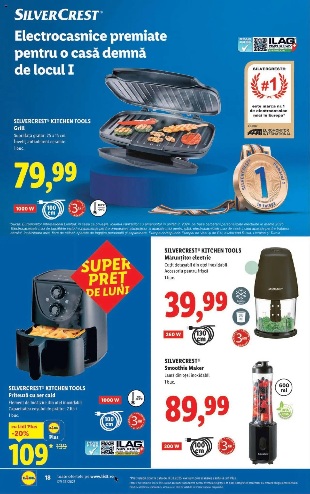 Catalog LIDL 11 - 16 August 2025 | Pagina 18 | Produse: Ginseng, Friteuză, Bucătărie, Smoothie